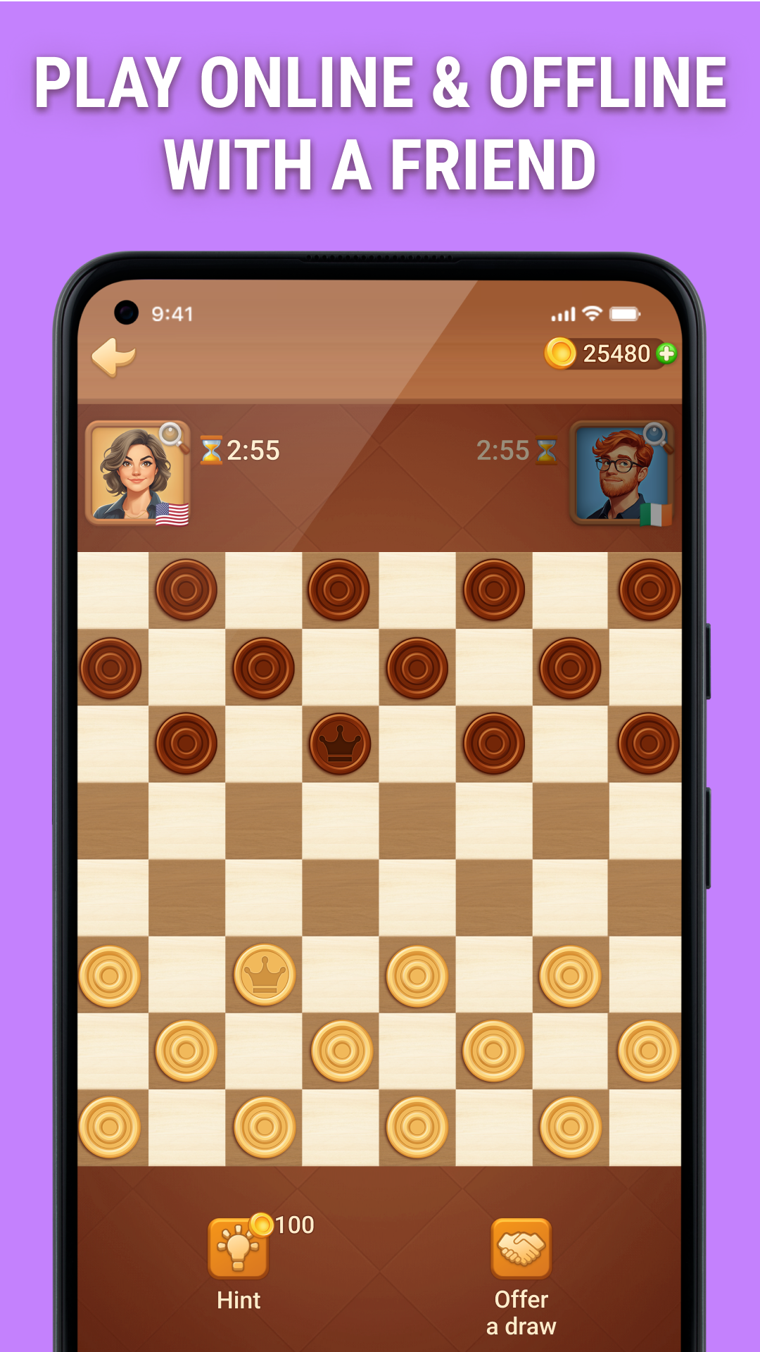 اسکرین شات 2 بازی Checkers Online