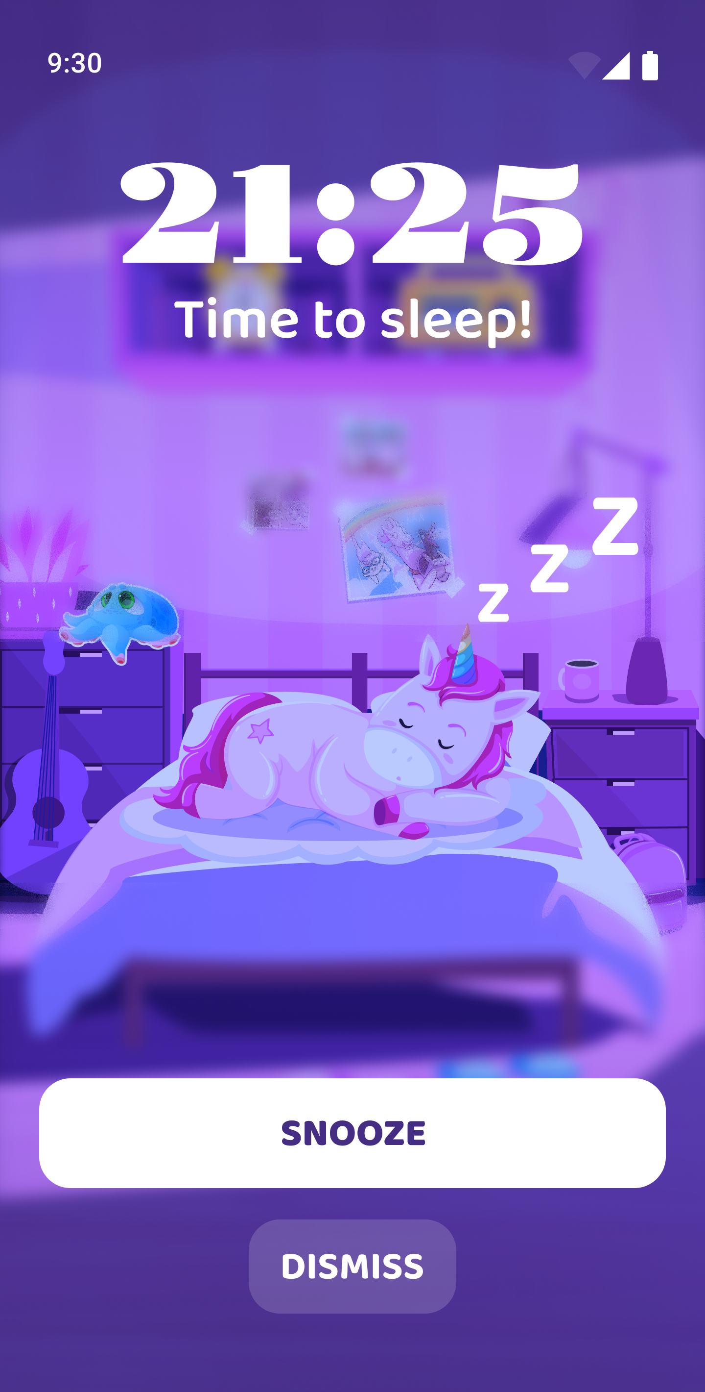 اسکرین شات 3 برنامه Unicorn Alarm Clock