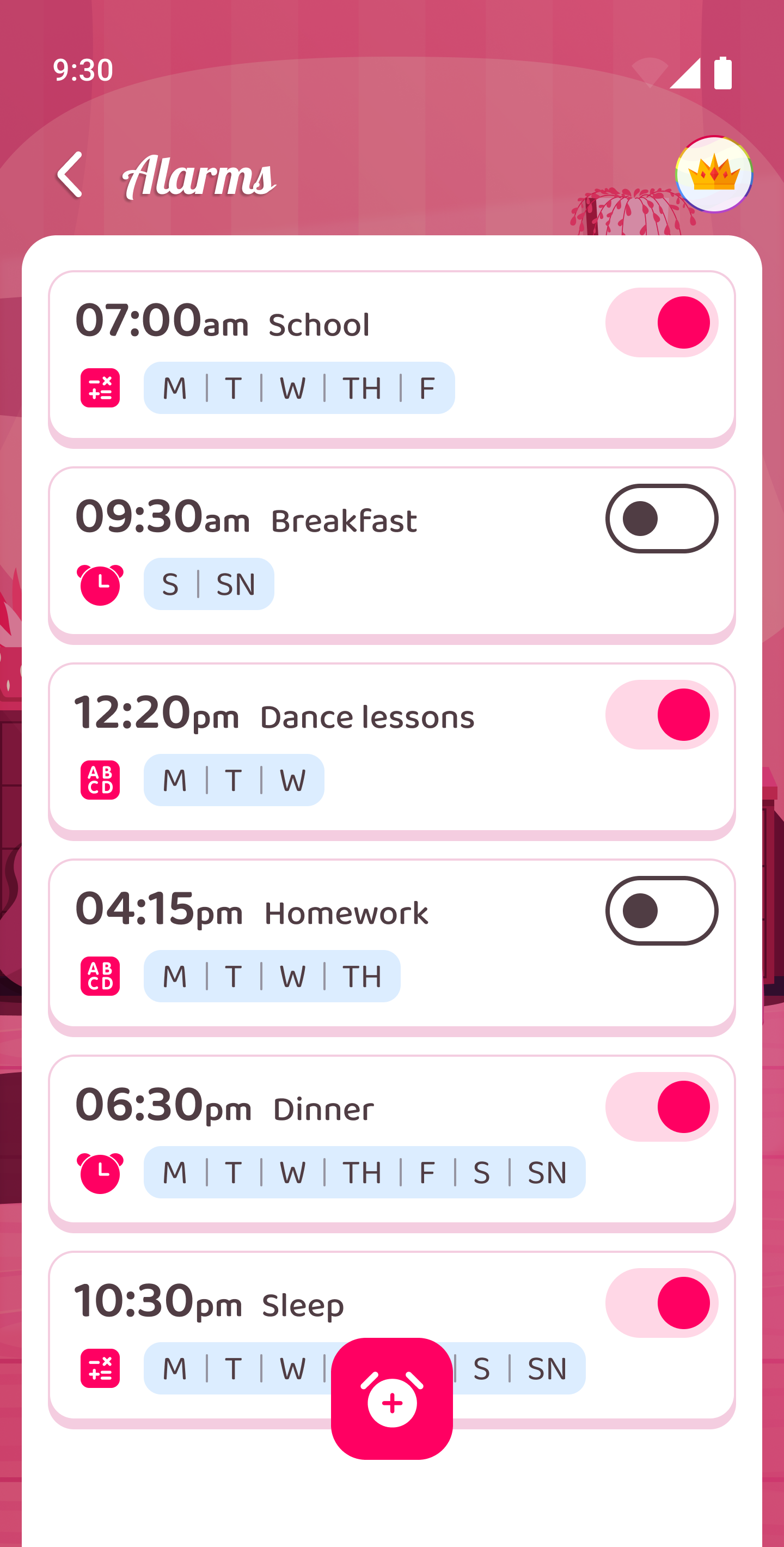 اسکرین شات 5 برنامه Unicorn Alarm Clock