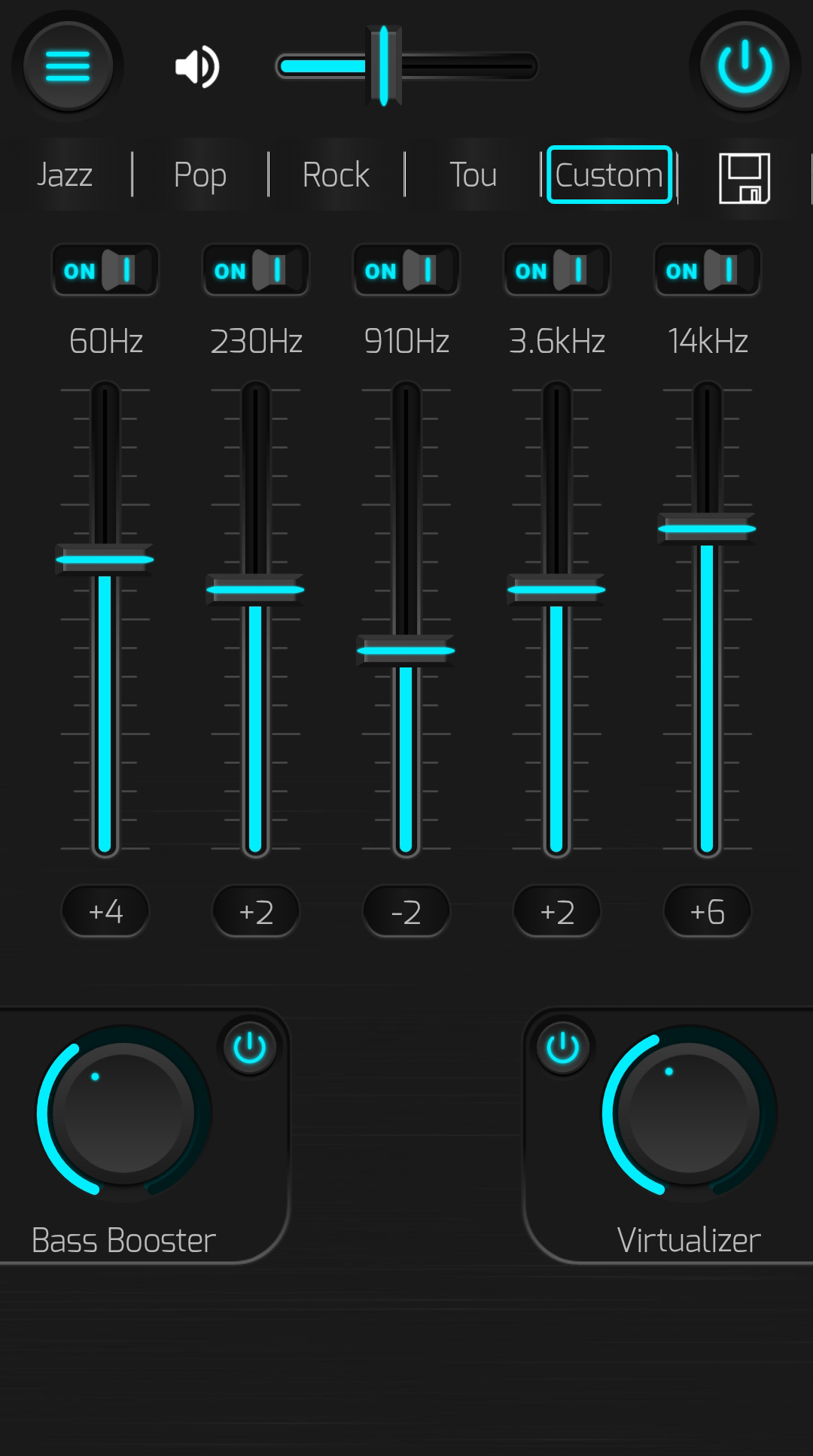 اسکرین شات 3 برنامه Equalizer & Bass Booster