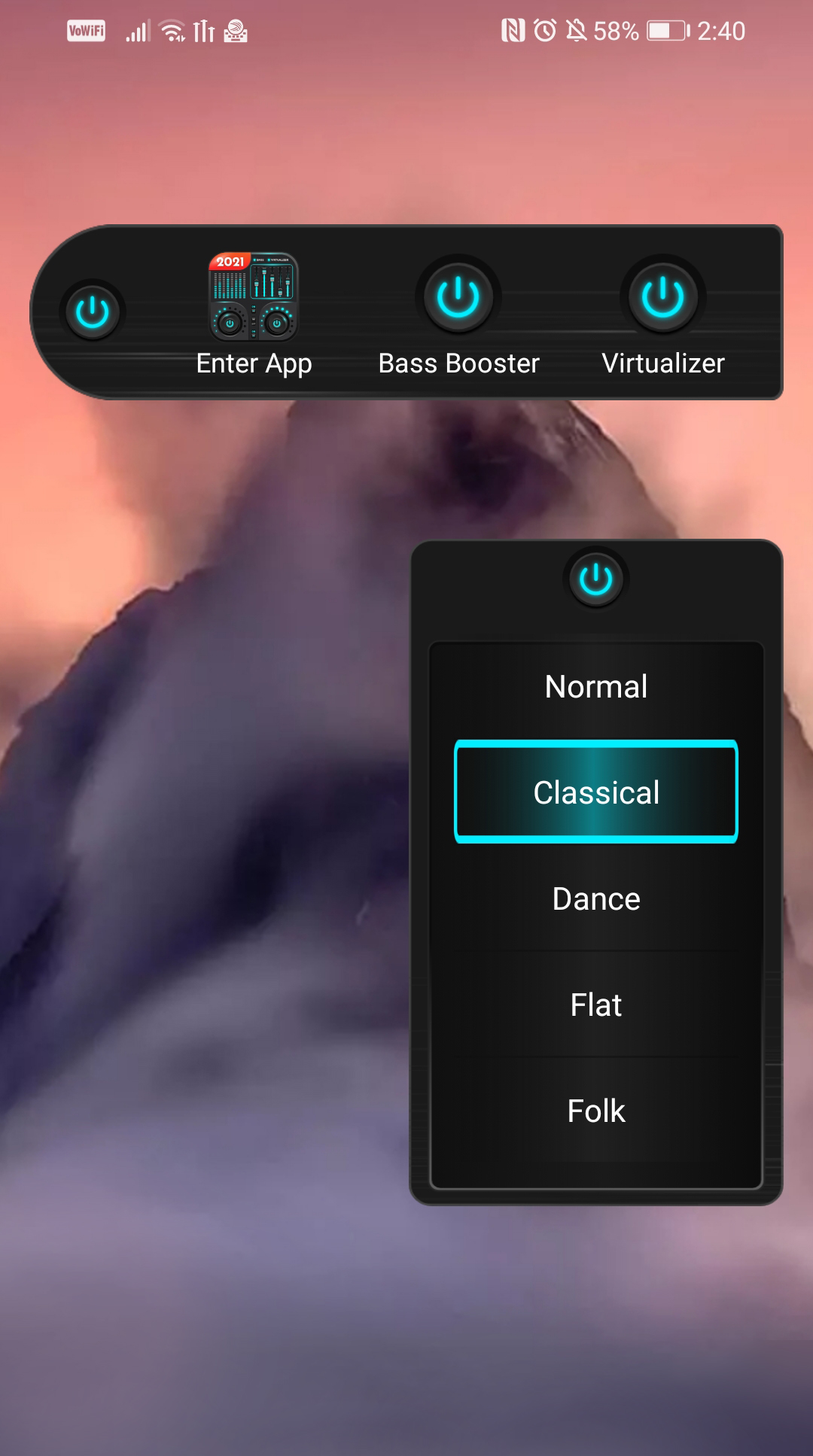 اسکرین شات 2 برنامه Equalizer & Bass Booster
