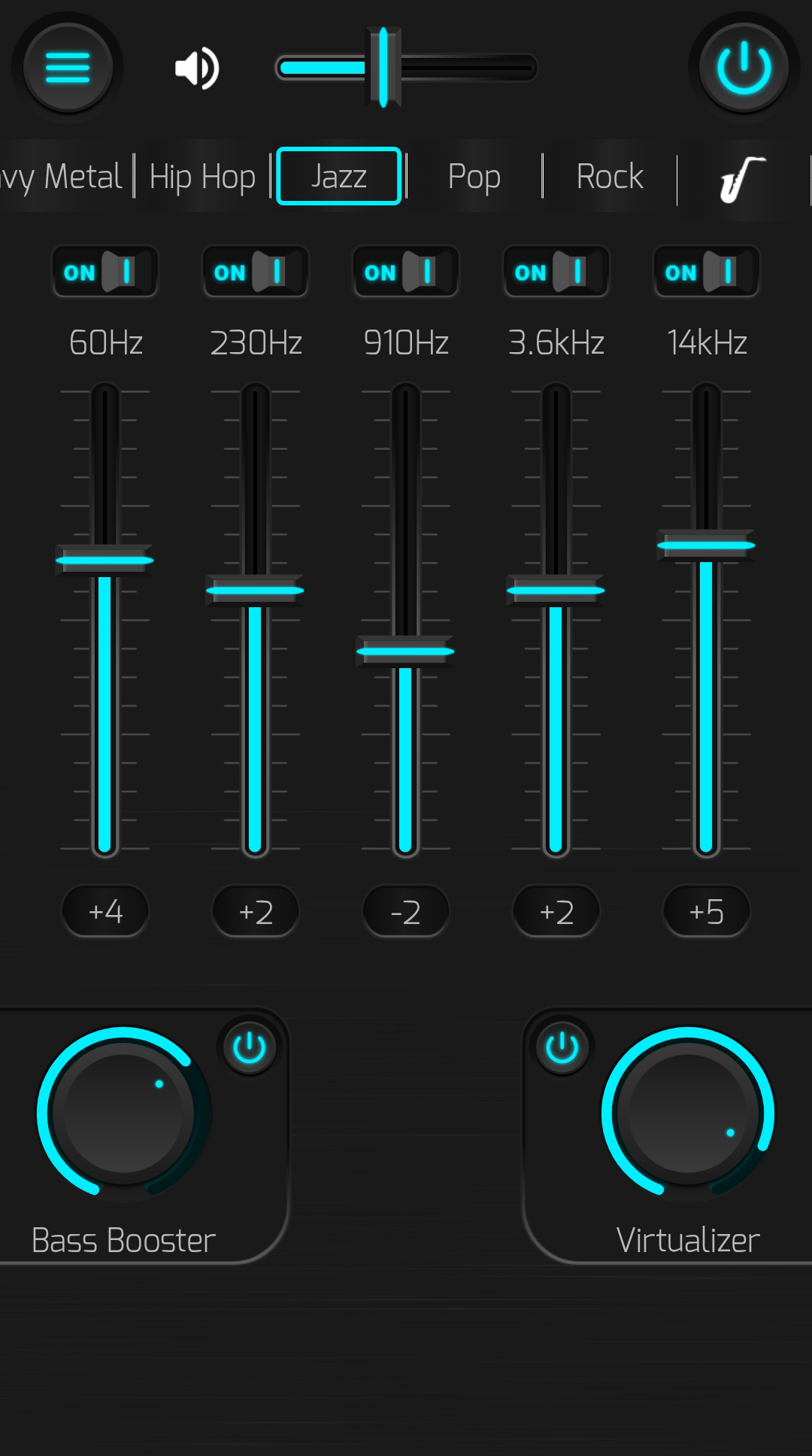 اسکرین شات 5 برنامه Equalizer & Bass Booster