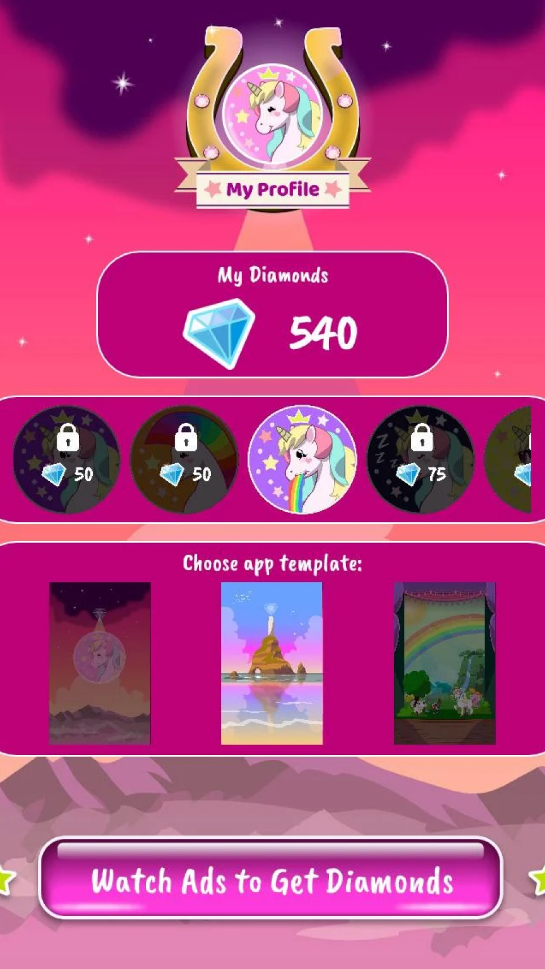 اسکرین شات 5 برنامه Talking Unicorn - Virtual Chat