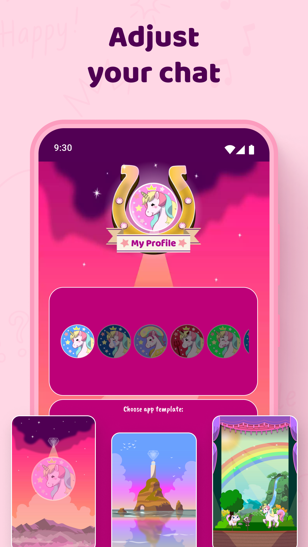 اسکرین شات 4 برنامه Talking Unicorn - Virtual Chat