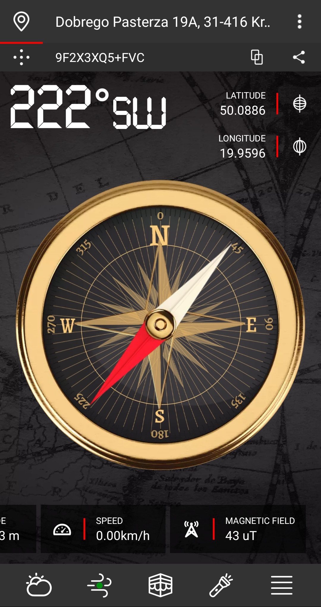 اسکرین شات 1 برنامه Perfect Compass (with weather)