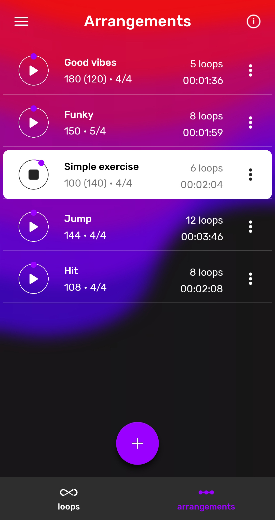 اسکرین شات 6 برنامه Drum Loops for Guitar