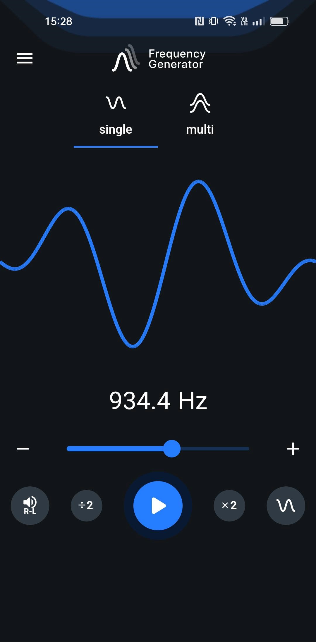 اسکرین شات 1 برنامه Frequency Generator (Sound)