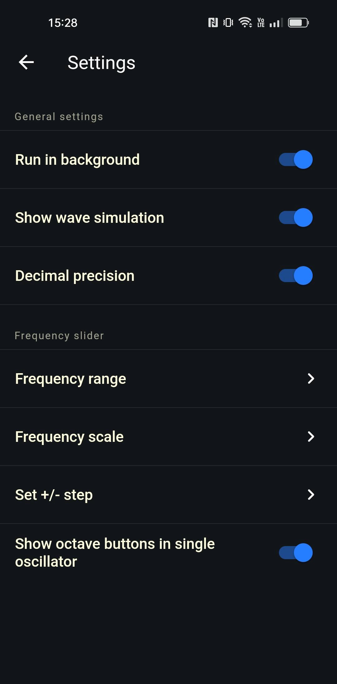 اسکرین شات 3 برنامه Frequency Generator (Sound)