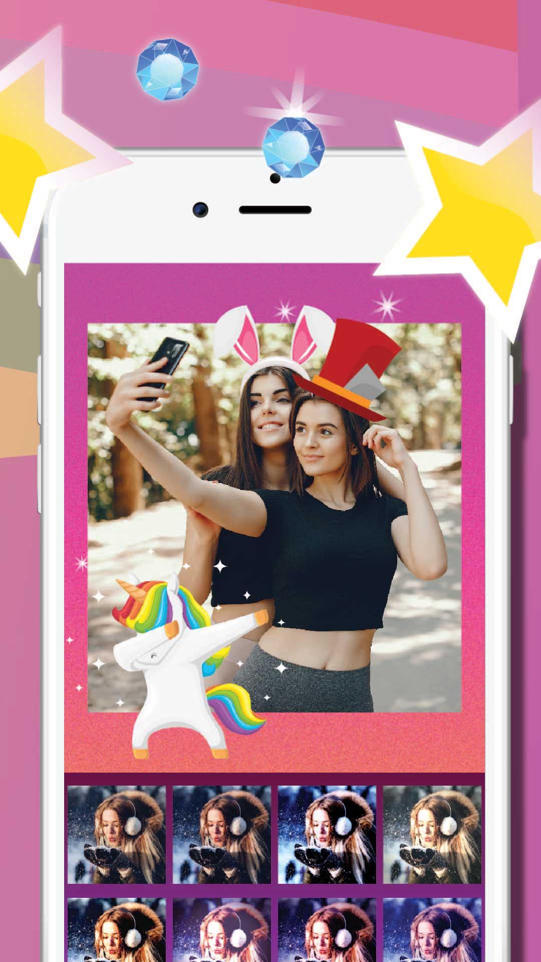 اسکرین شات 6 برنامه Unicorn Photo Editor