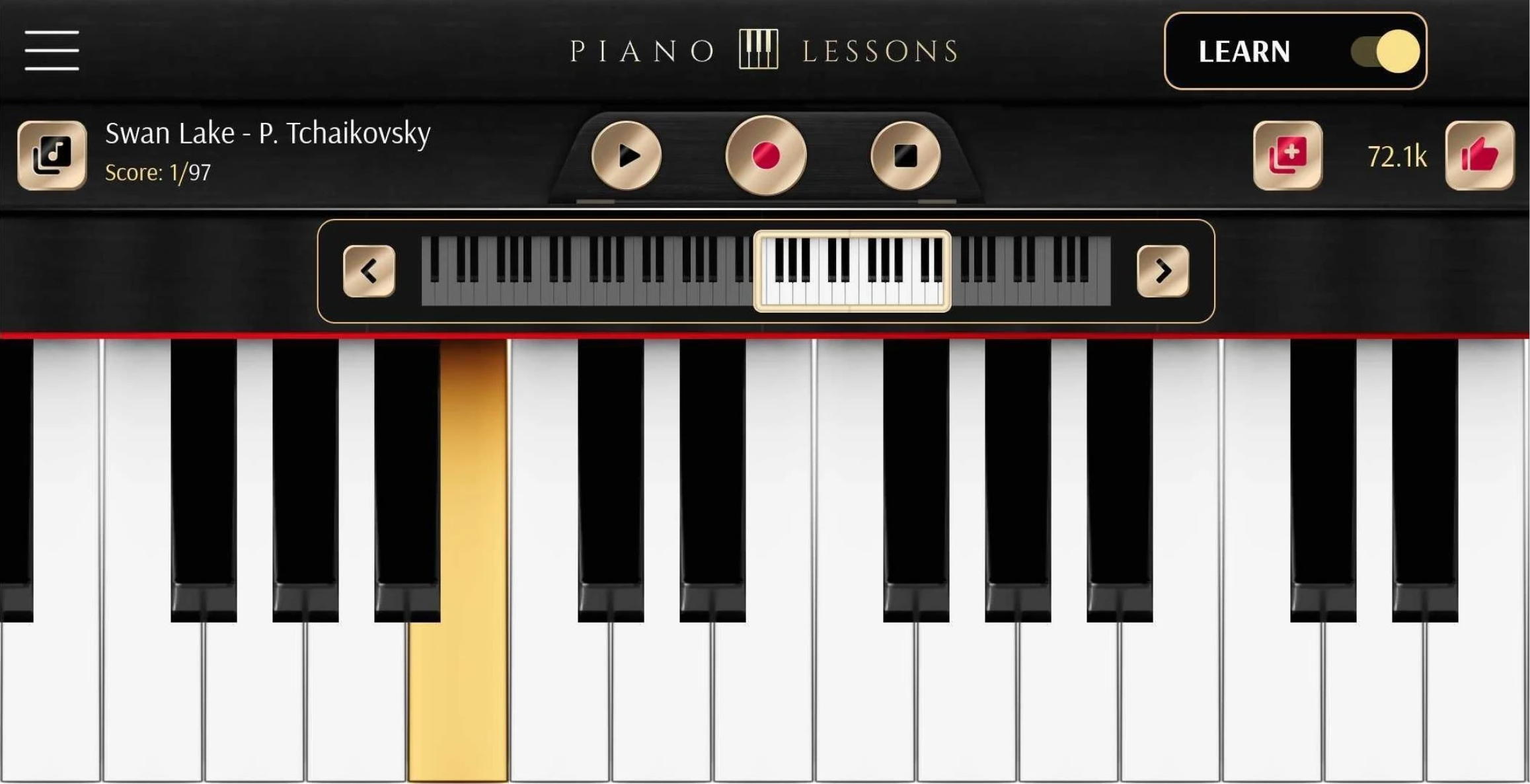 اسکرین شات 1 برنامه Piano Lessons