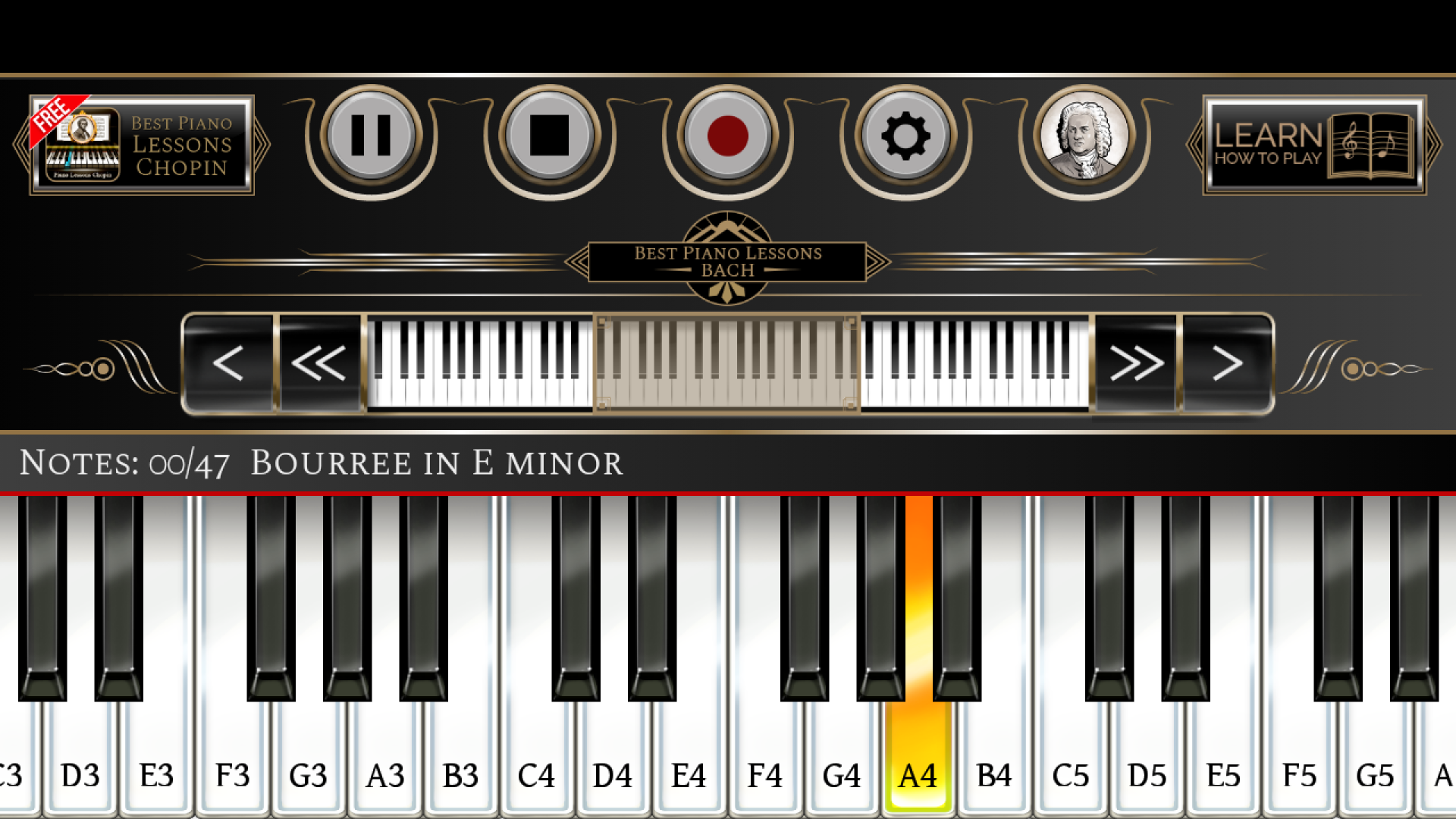 اسکرین شات 6 برنامه Piano Lessons Bach
