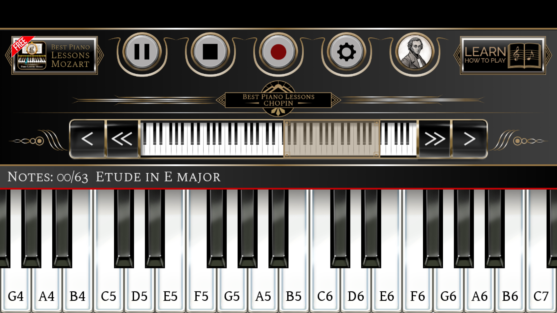 اسکرین شات 7 برنامه Piano Lessons Chopin
