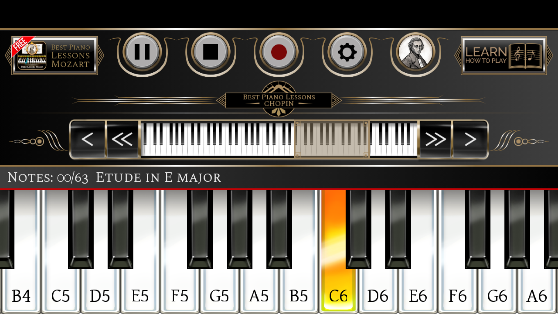 اسکرین شات 8 برنامه Piano Lessons Chopin