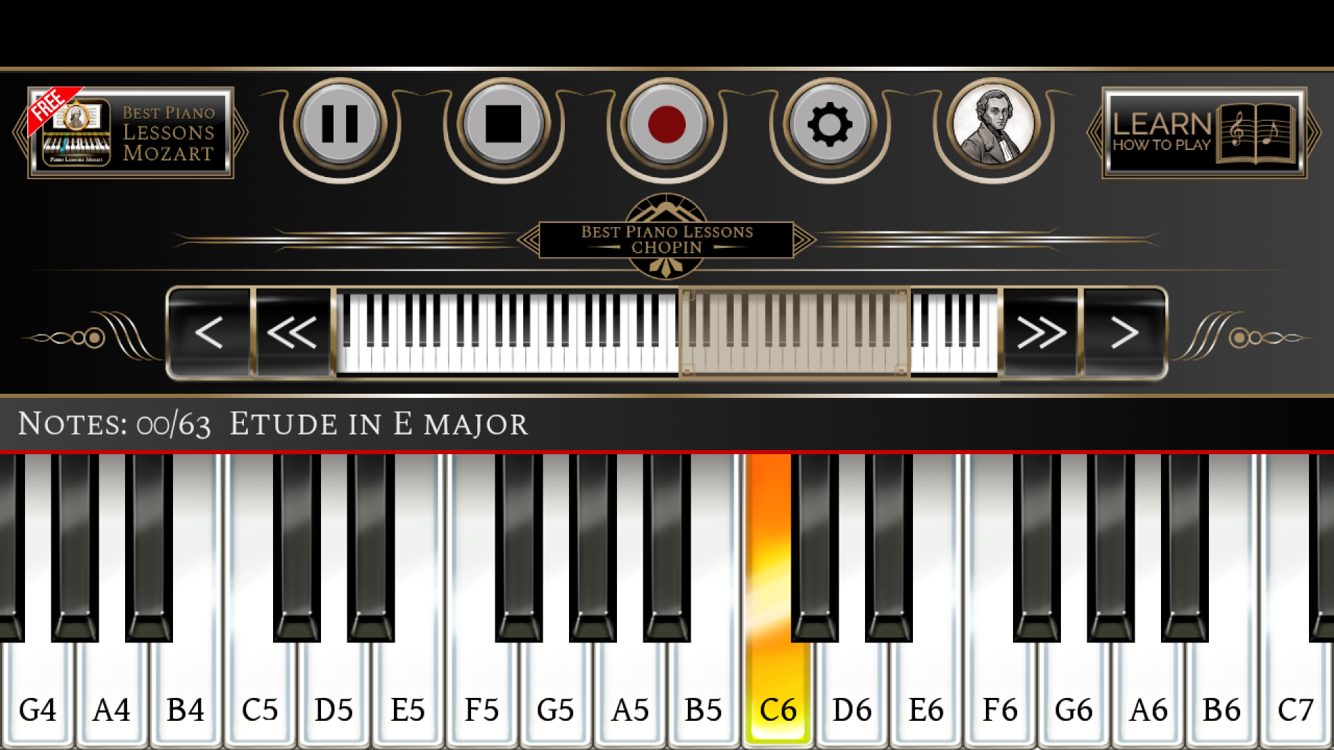 اسکرین شات 2 برنامه Piano Lessons Chopin