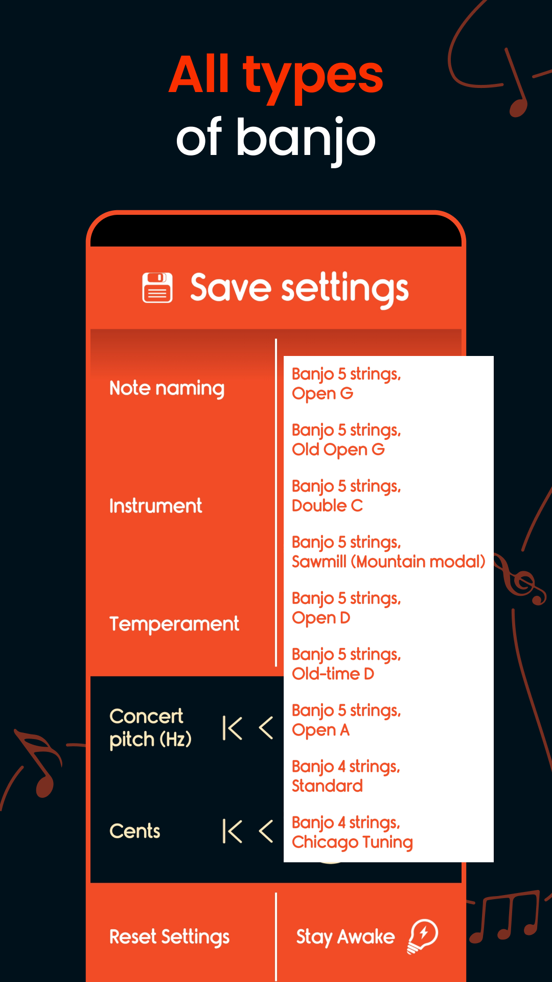 اسکرین شات 5 برنامه Master Banjo Tuner
