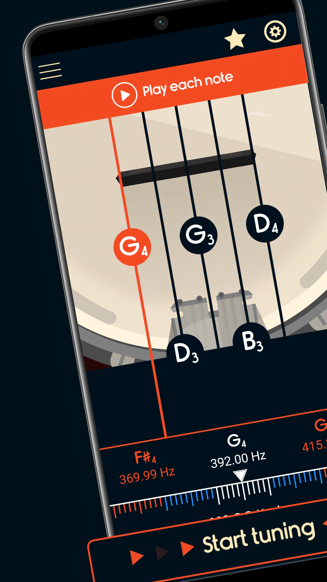 اسکرین شات 1 برنامه Master Banjo Tuner