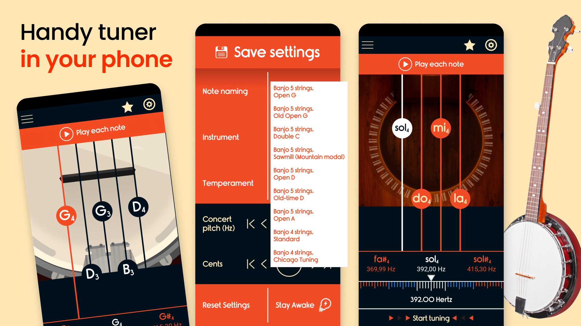 اسکرین شات 8 برنامه Master Banjo Tuner