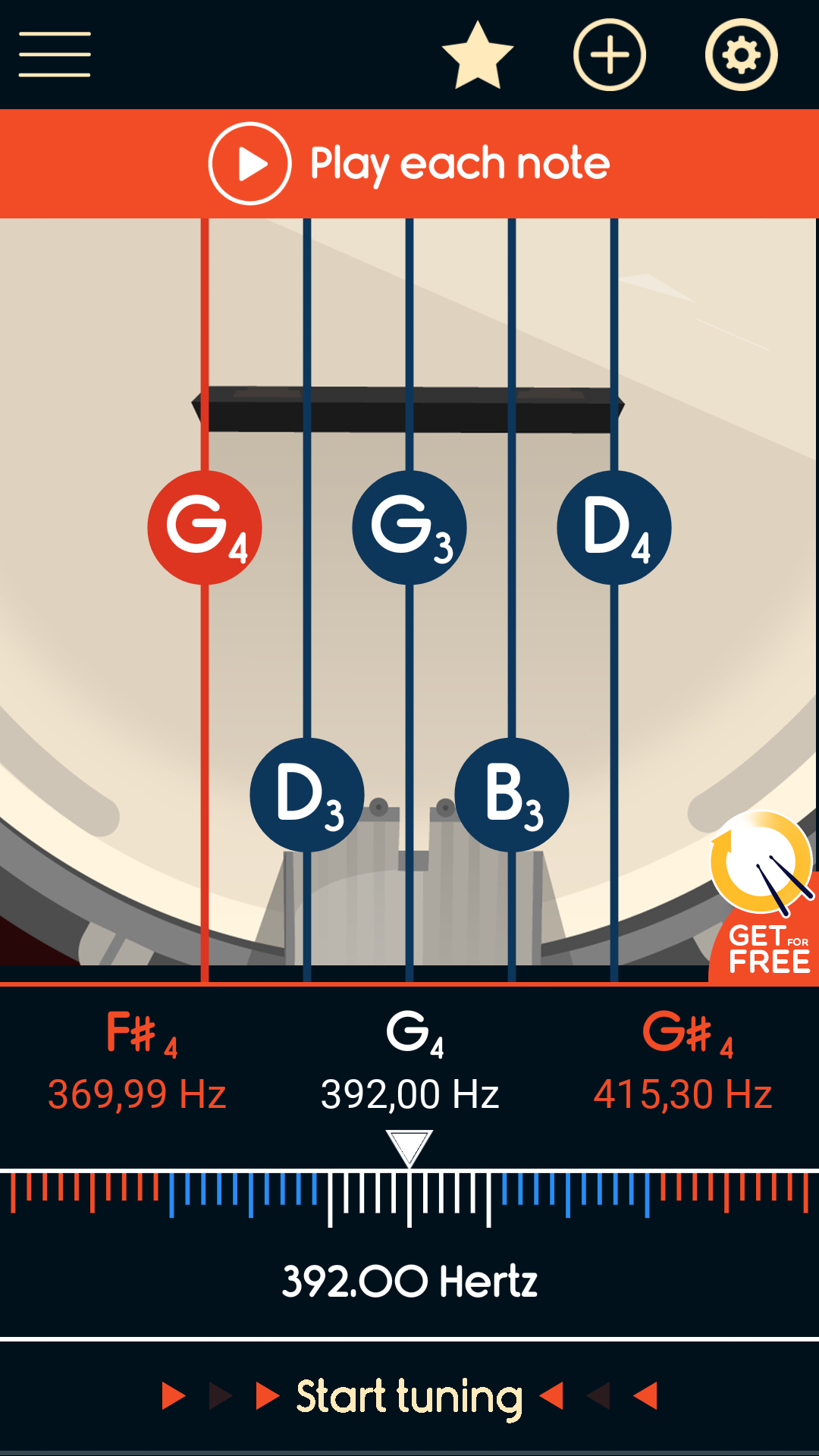 اسکرین شات 2 برنامه Master Banjo Tuner