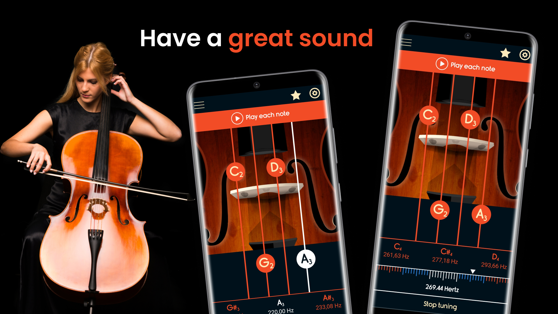 اسکرین شات 1 برنامه Master Violoncello Tuner