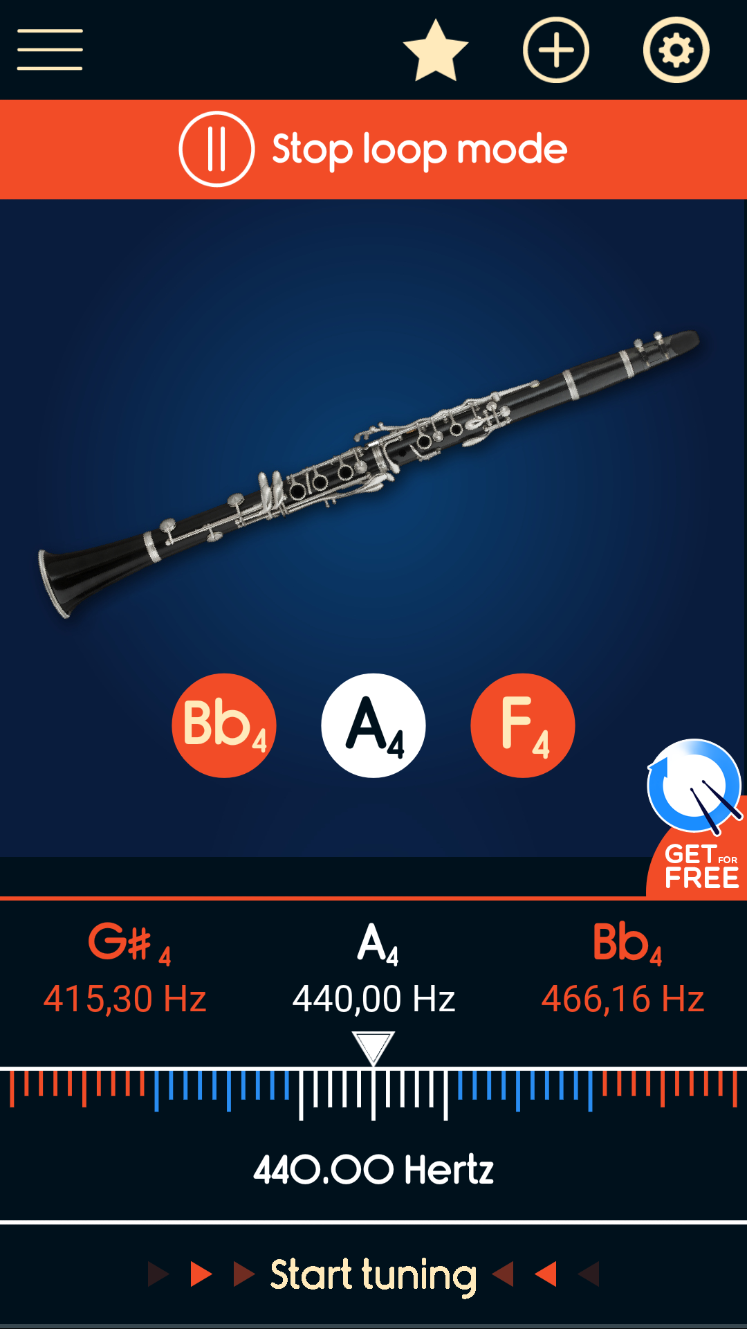 اسکرین شات 4 برنامه Master Clarinet Tuner