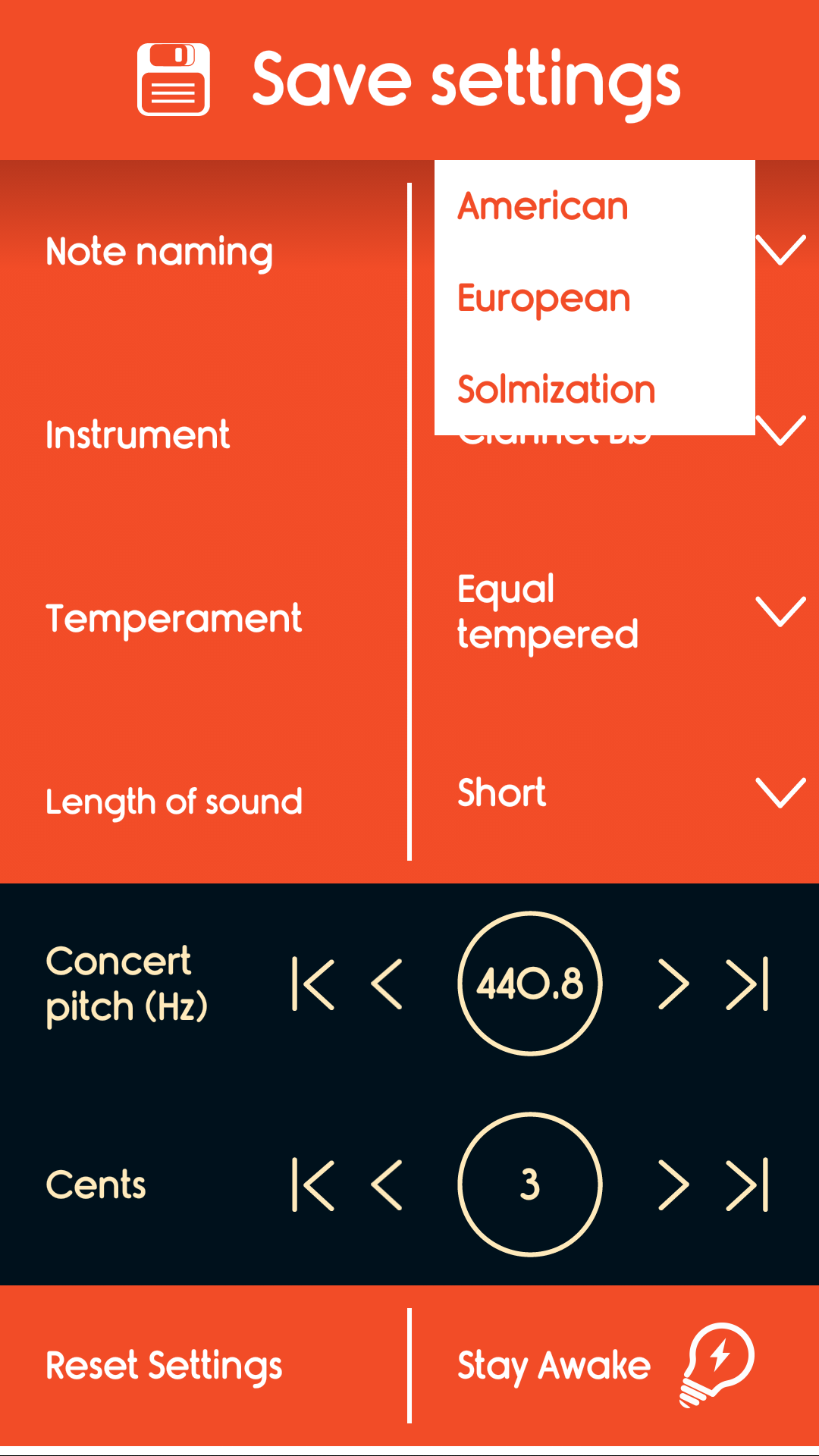 اسکرین شات 5 برنامه Master Clarinet Tuner