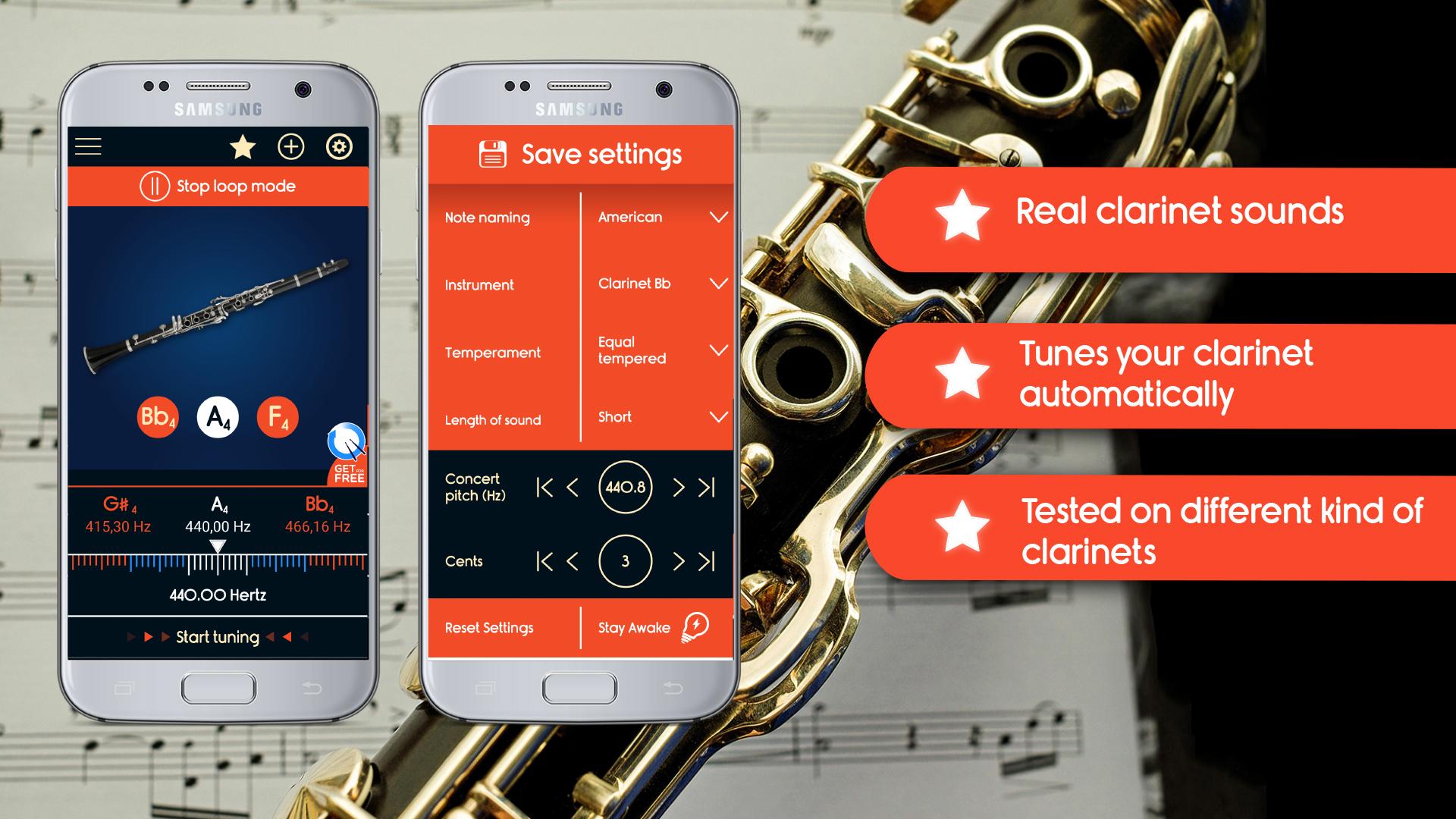 اسکرین شات 1 برنامه Master Clarinet Tuner