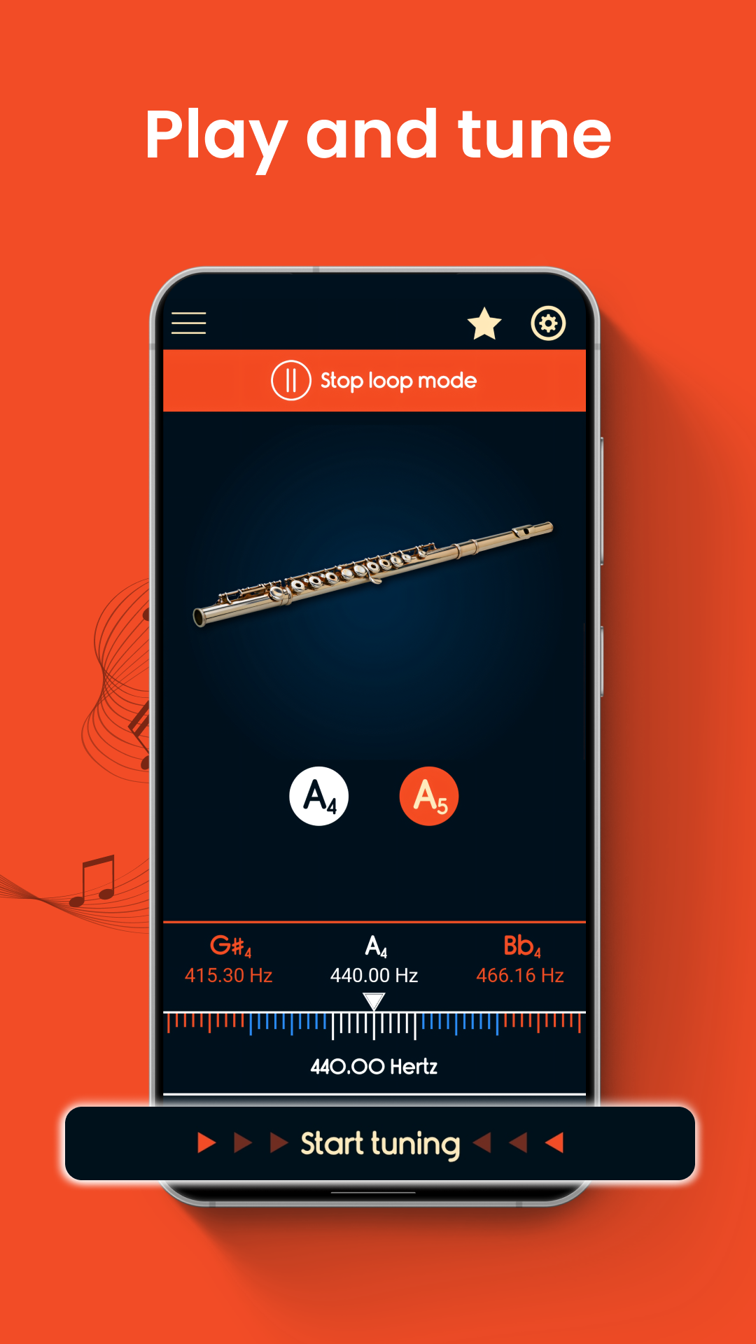 اسکرین شات 4 برنامه Master Flute Tuner
