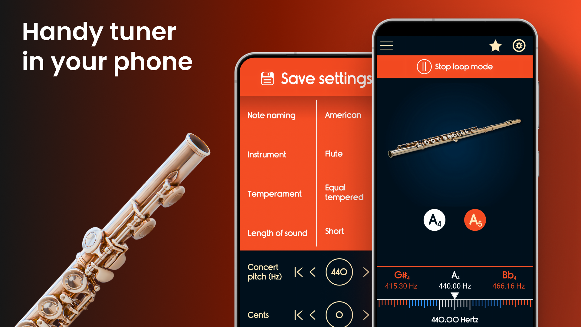 اسکرین شات 8 برنامه Master Flute Tuner