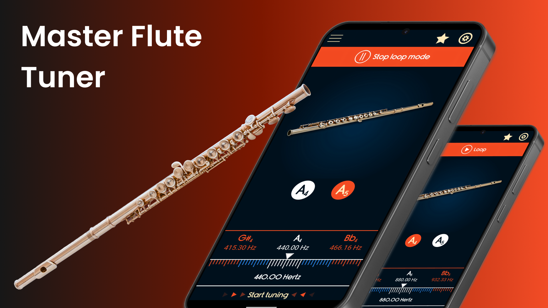 اسکرین شات 1 برنامه Master Flute Tuner