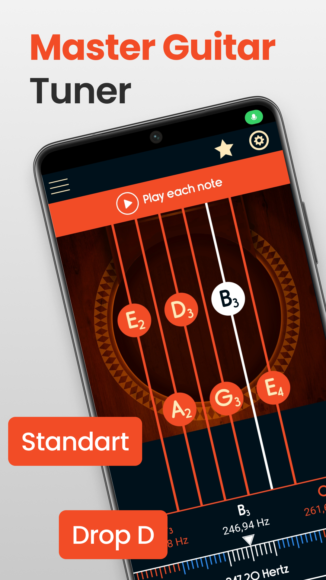 اسکرین شات 3 برنامه Master Guitar Tuner
