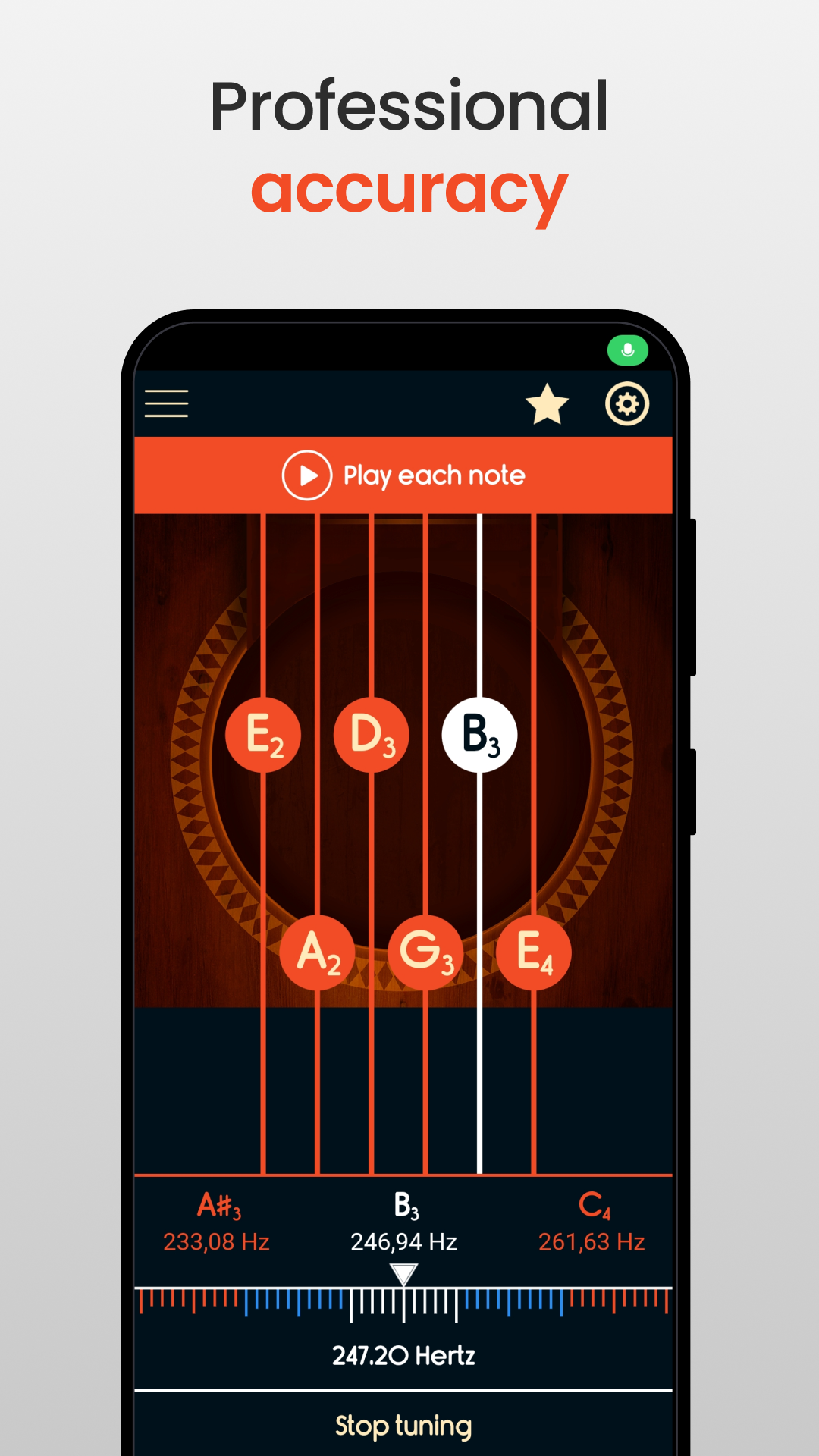 اسکرین شات 8 برنامه Master Guitar Tuner