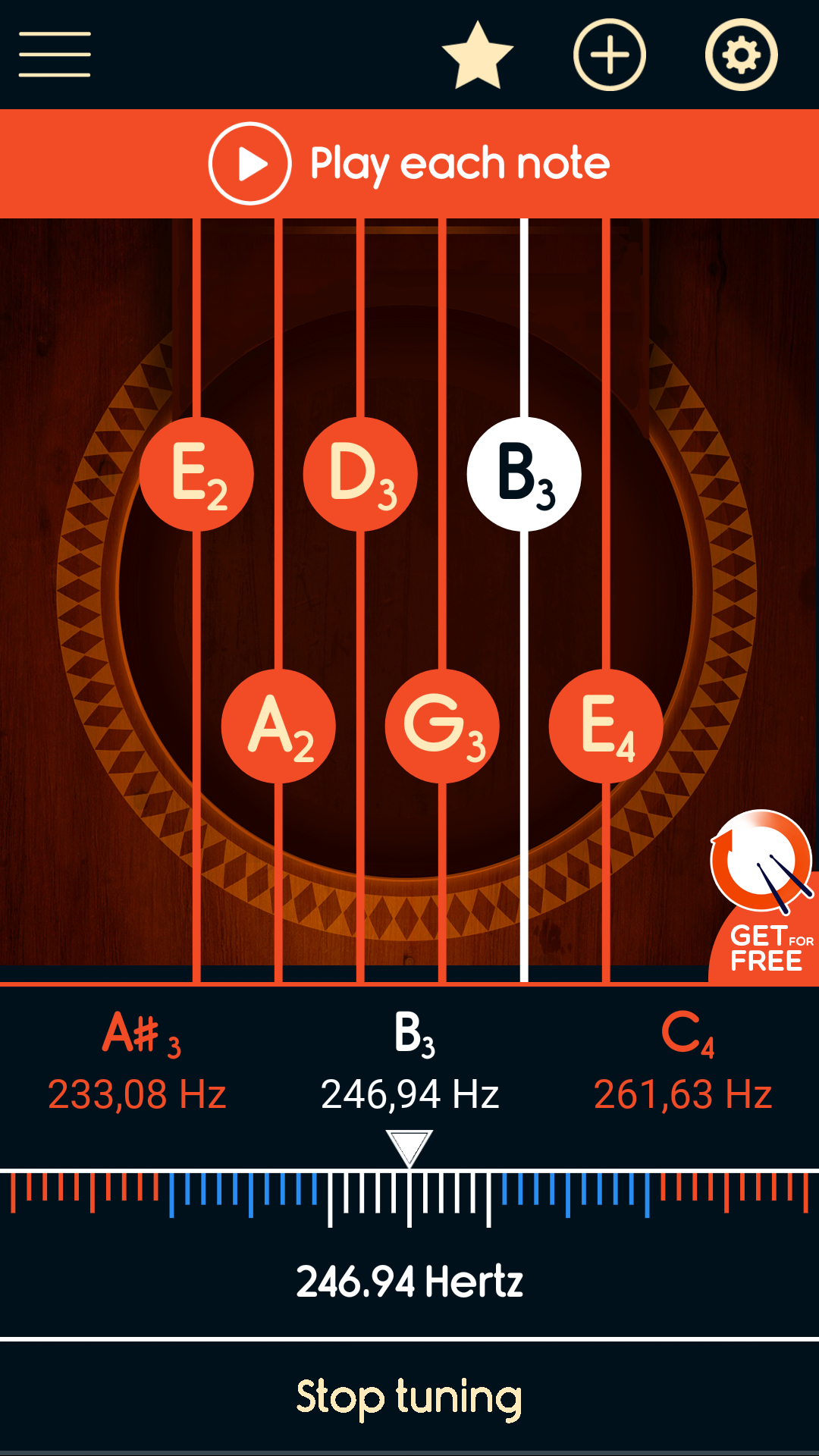 اسکرین شات 4 برنامه Master Guitar Tuner