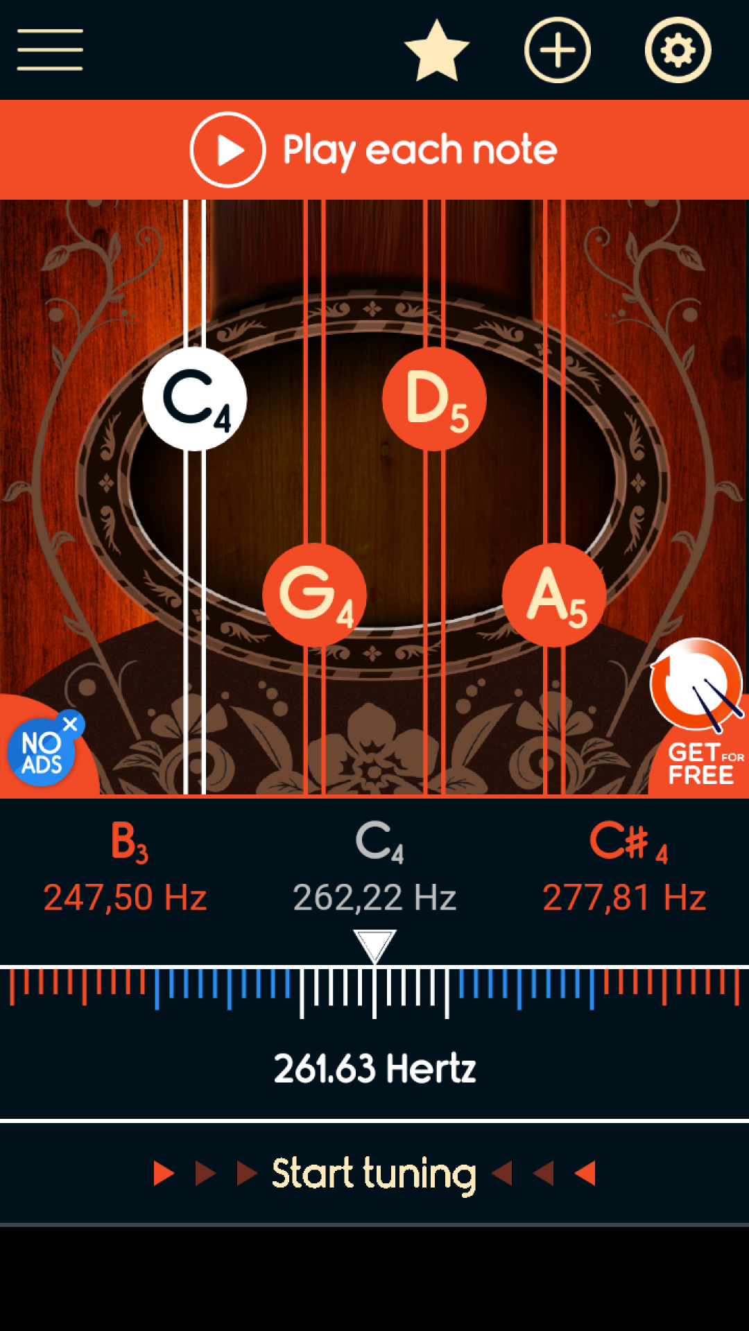 اسکرین شات 1 برنامه Master Mandolin Tuner