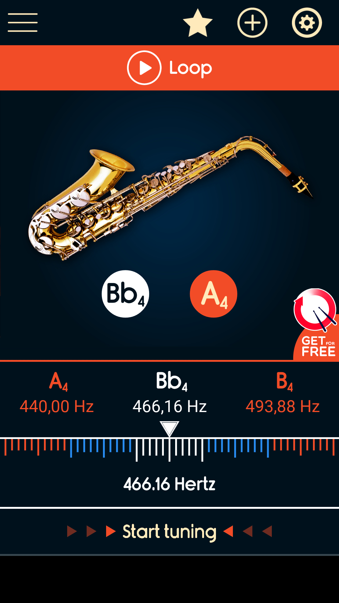 اسکرین شات 2 برنامه Master Saxophone Tuner