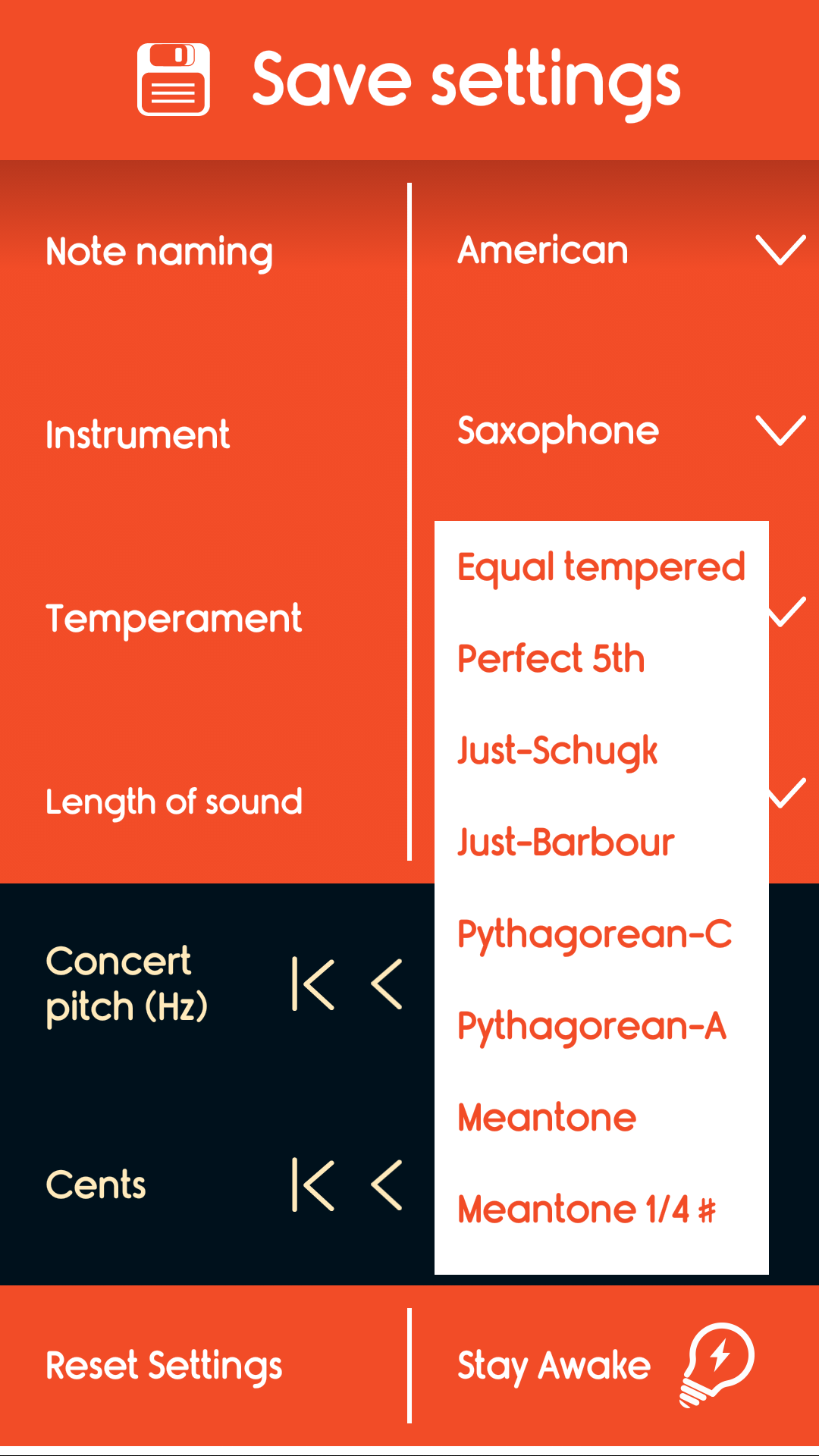 اسکرین شات 6 برنامه Master Saxophone Tuner