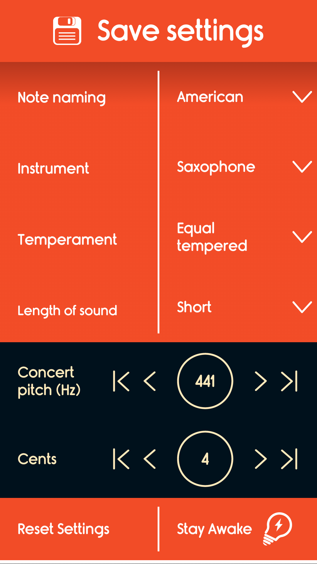 اسکرین شات 3 برنامه Master Saxophone Tuner