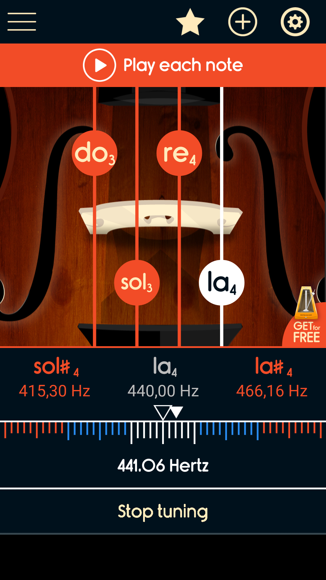 اسکرین شات 4 برنامه Master Viola Tuner