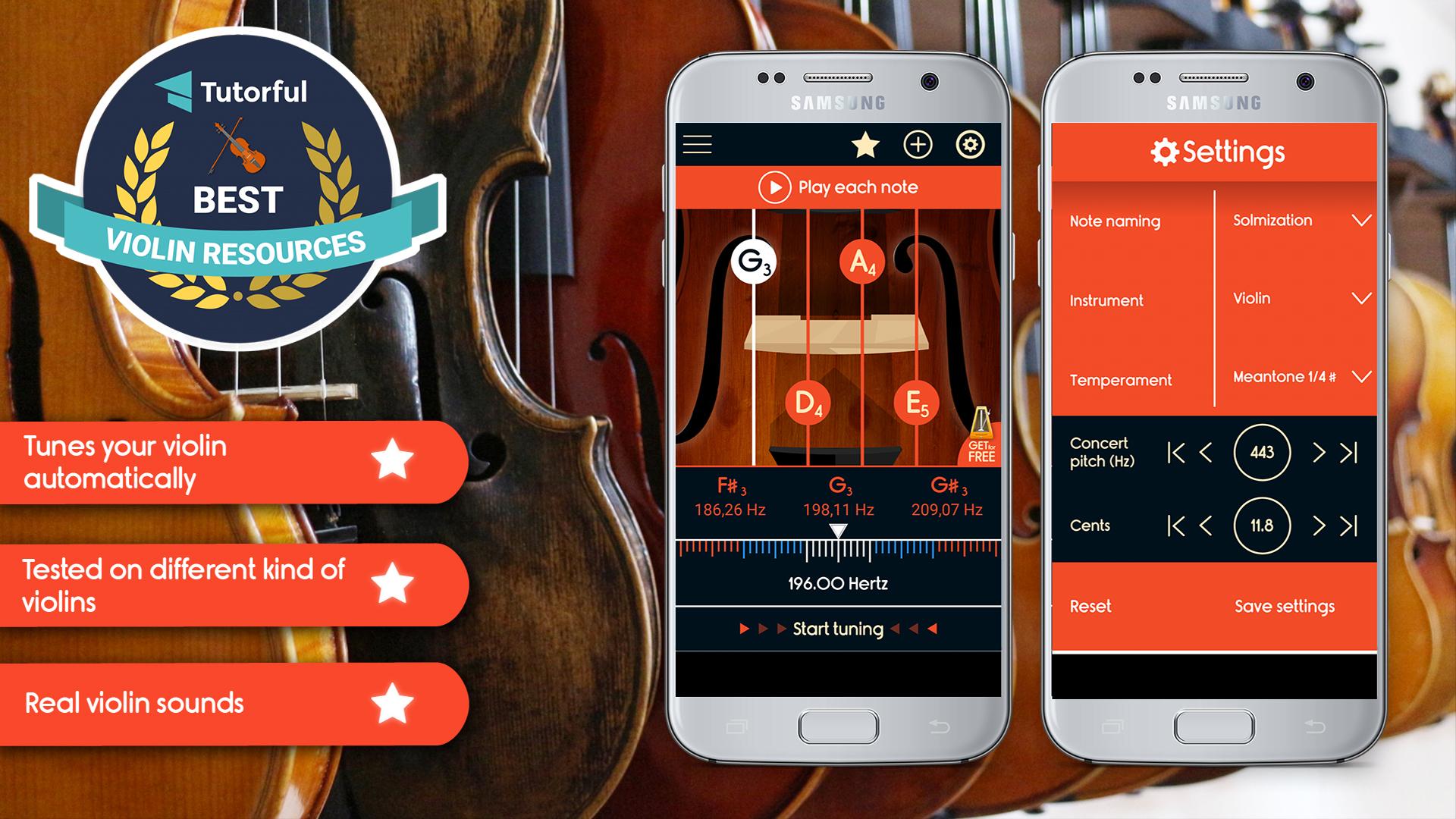 اسکرین شات 1 برنامه Master Violin Tuner