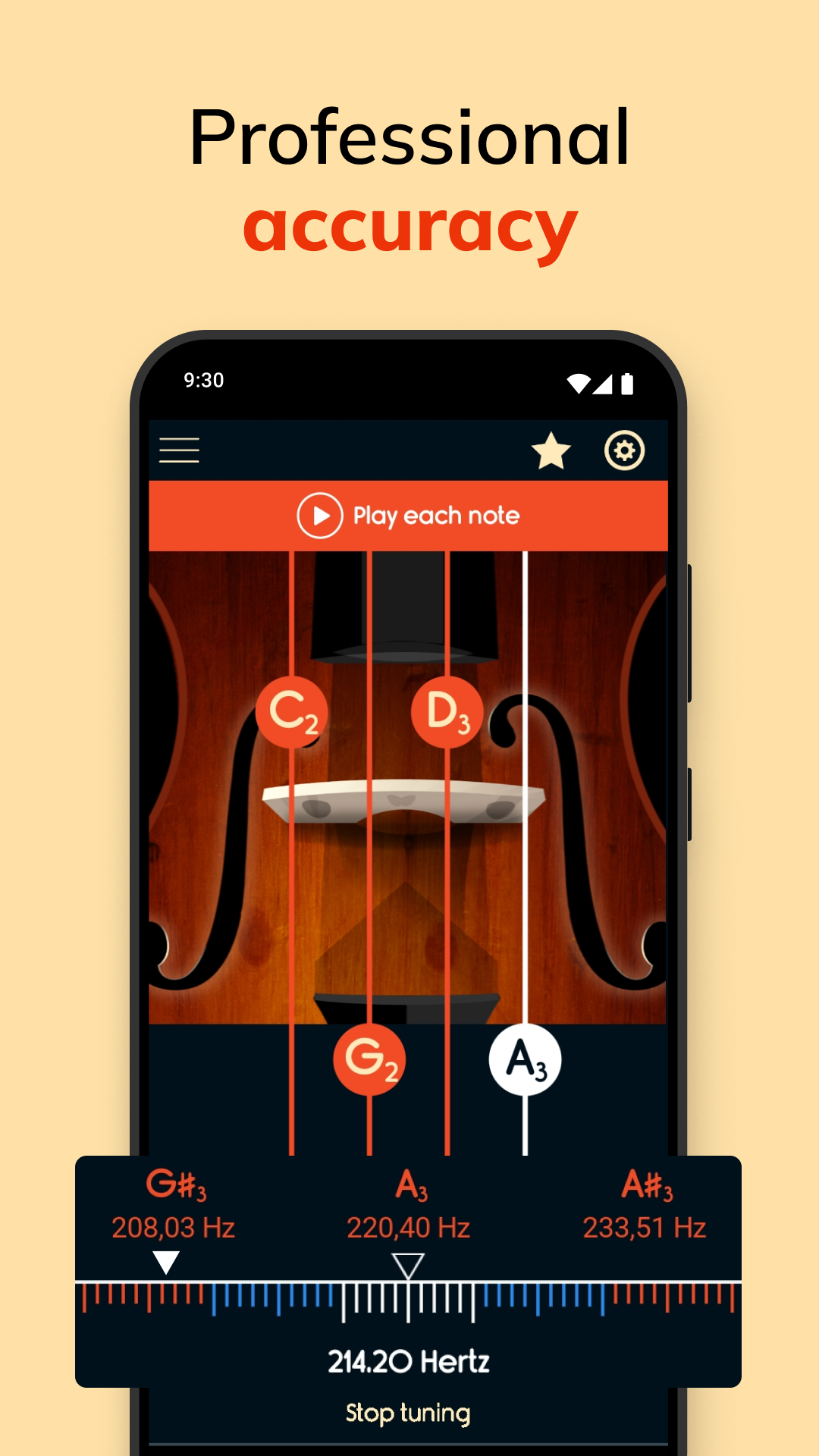 اسکرین شات 7 برنامه Master Violin Tuner