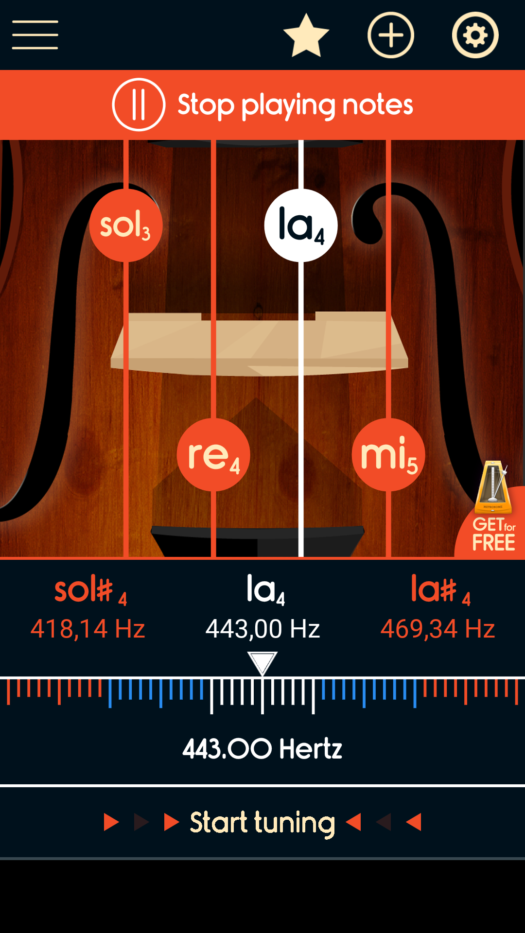 اسکرین شات 4 برنامه Master Violin Tuner