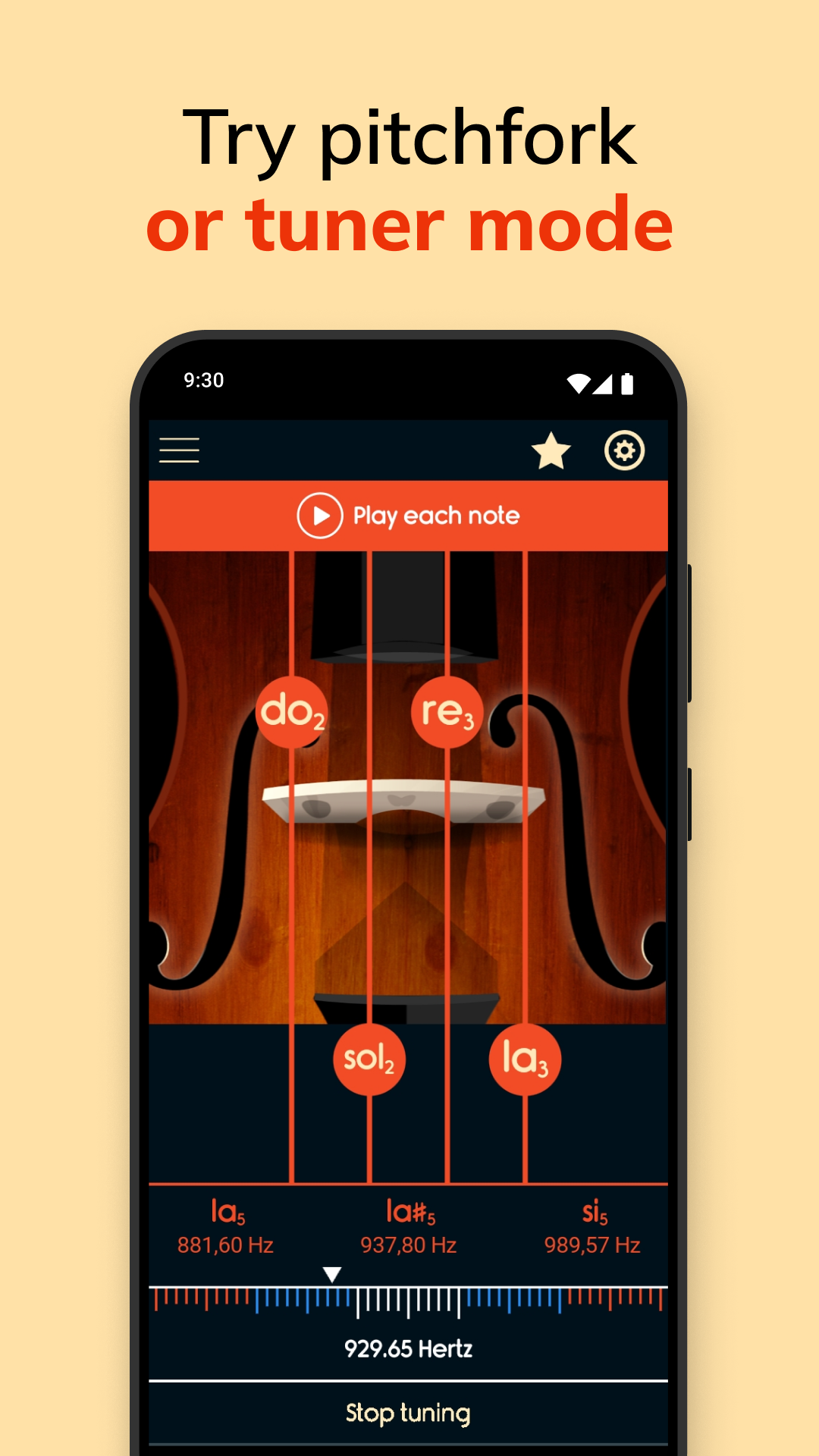 اسکرین شات 4 برنامه Master Violin Tuner