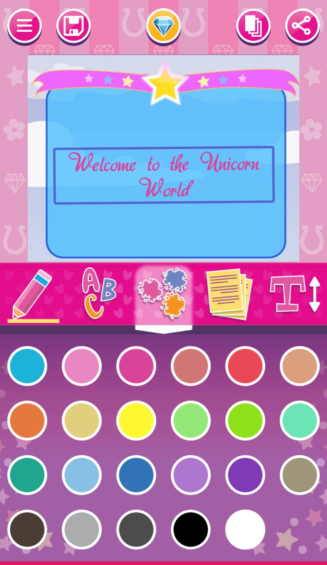 اسکرین شات 8 برنامه Unicorn Invitations Cards
