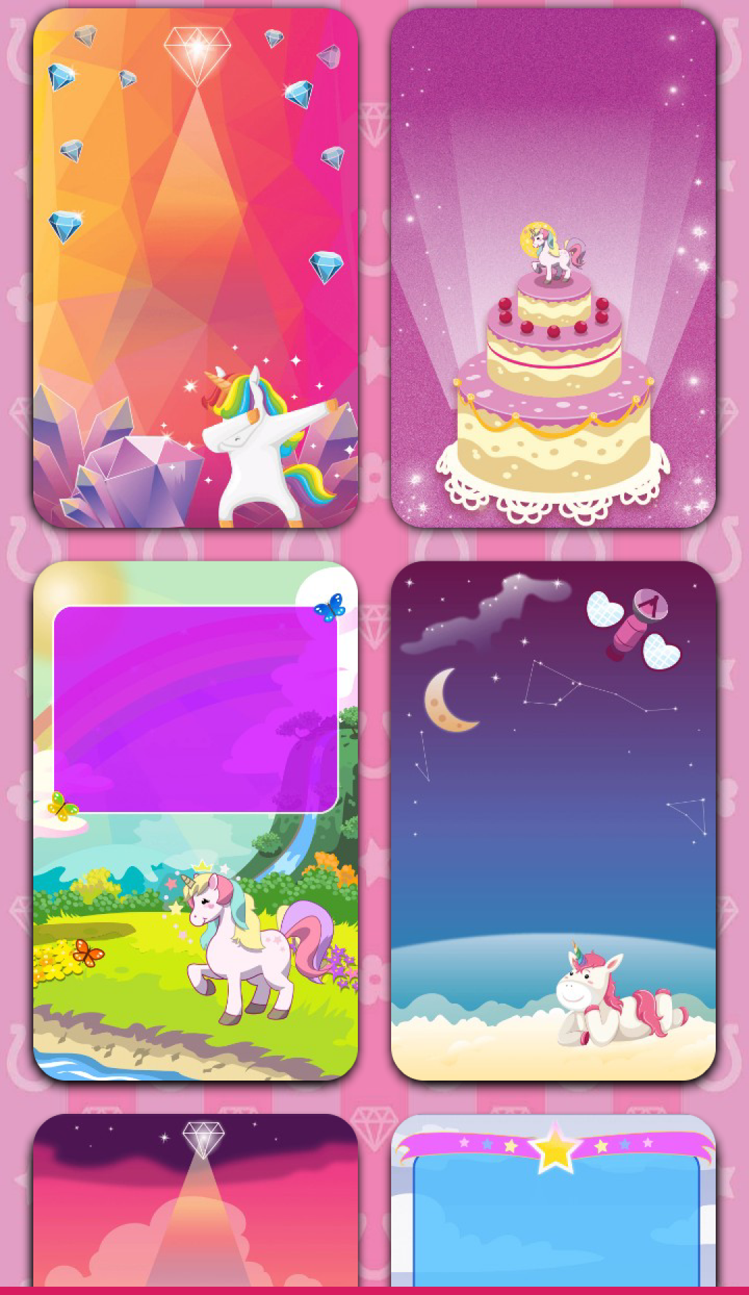 اسکرین شات 2 برنامه Unicorn Invitations Cards