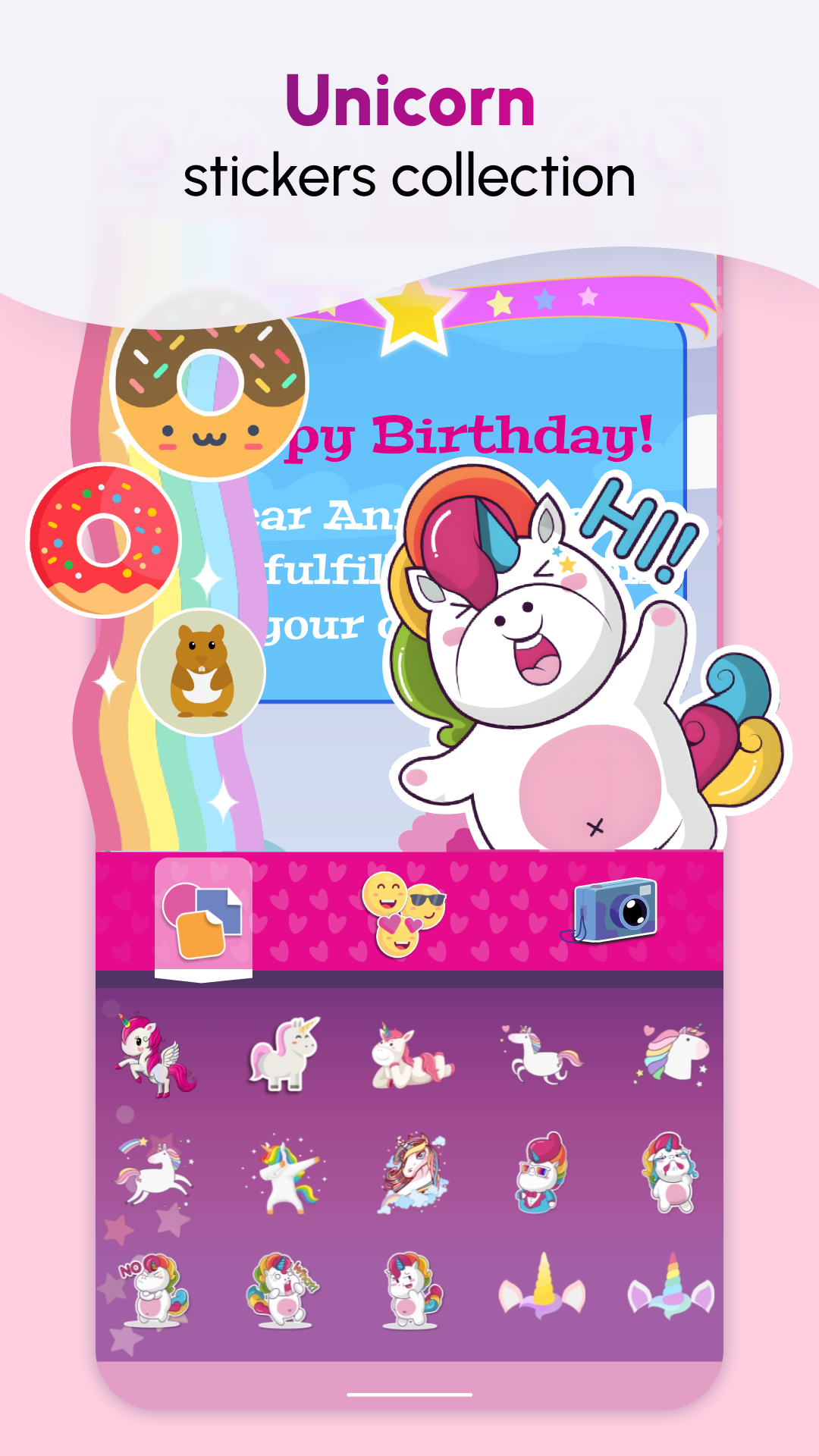 اسکرین شات 4 برنامه Unicorn Invitations Cards