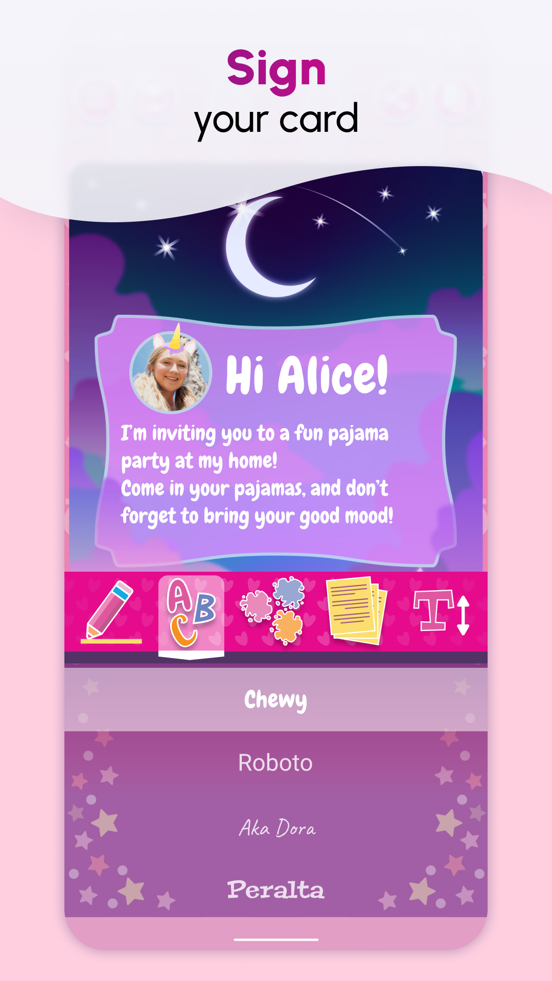 اسکرین شات 5 برنامه Unicorn Invitations Cards