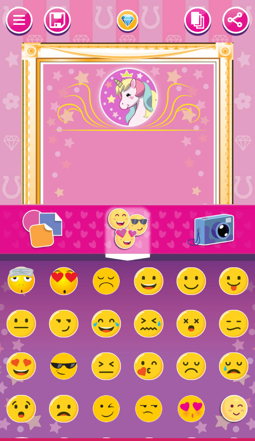 اسکرین شات 5 برنامه Unicorn Invitations Cards