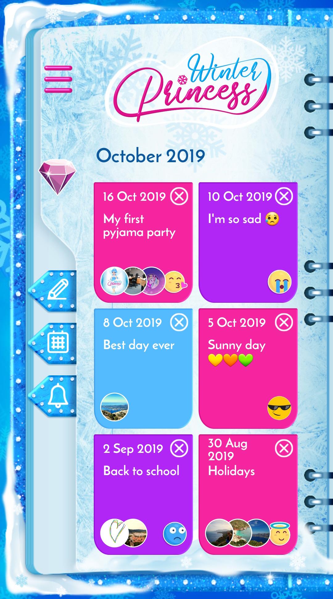 اسکرین شات 2 برنامه Winter Princess Diary: Lock
