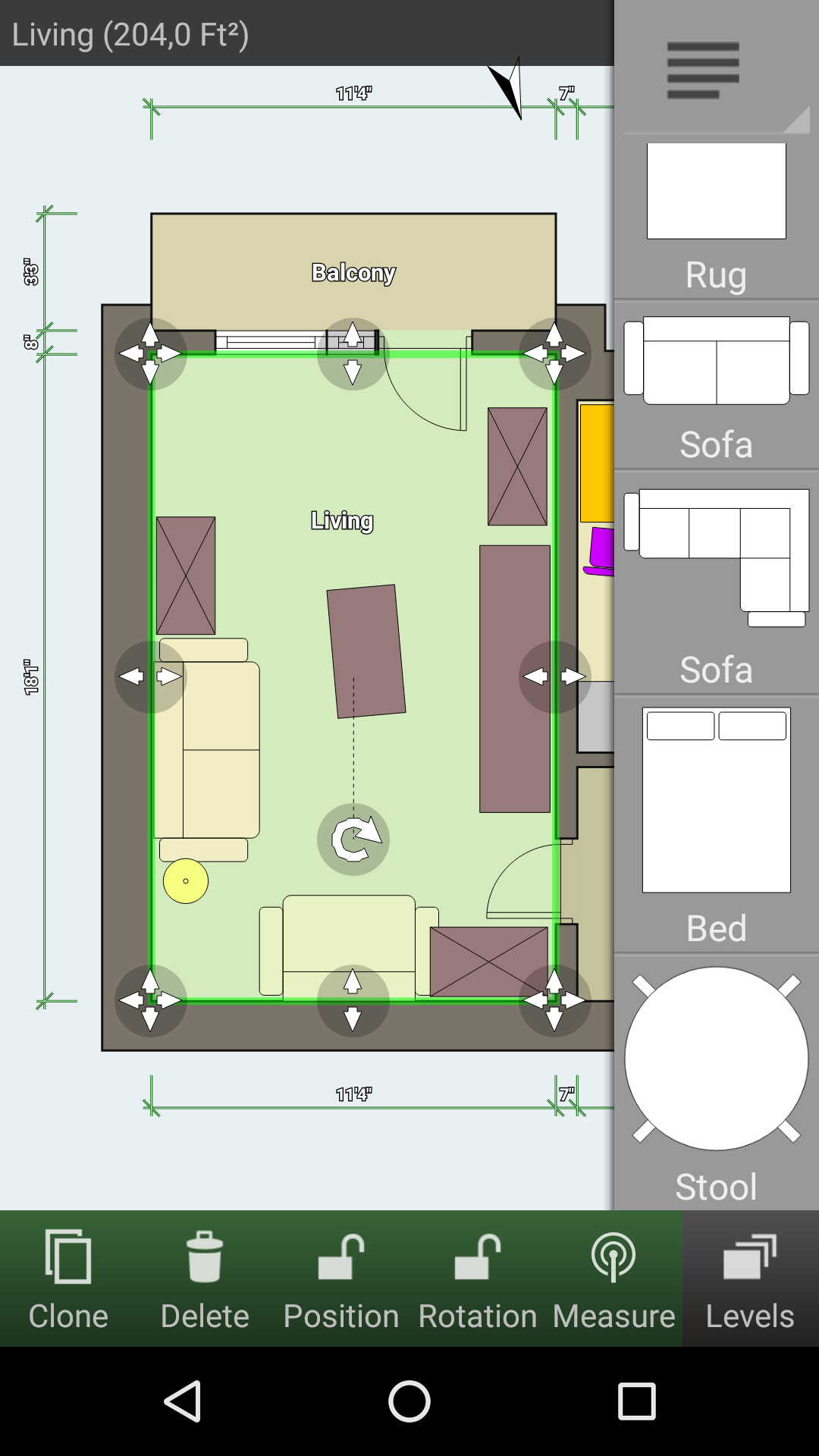 اسکرین شات 2 برنامه Floor Plan Creator