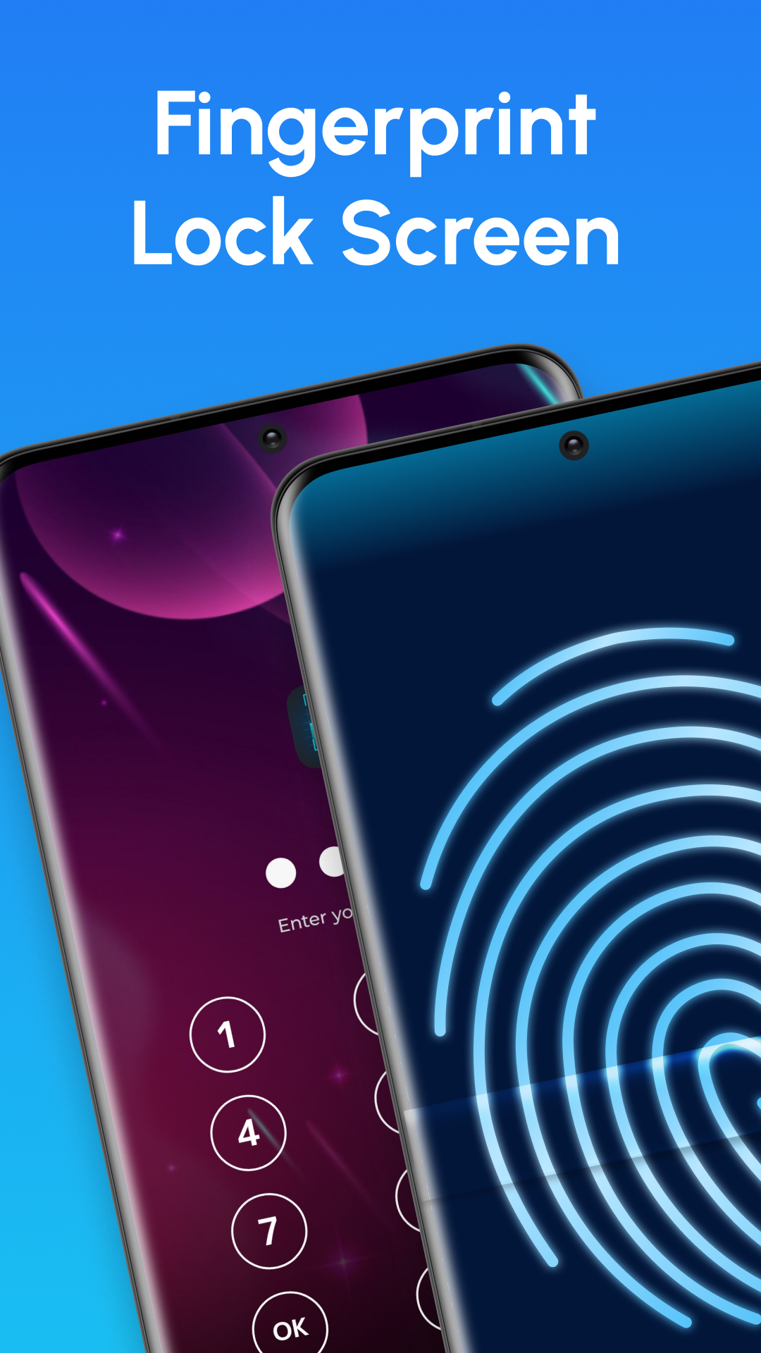 اسکرین شات 1 برنامه Fingerprint Lock Screen