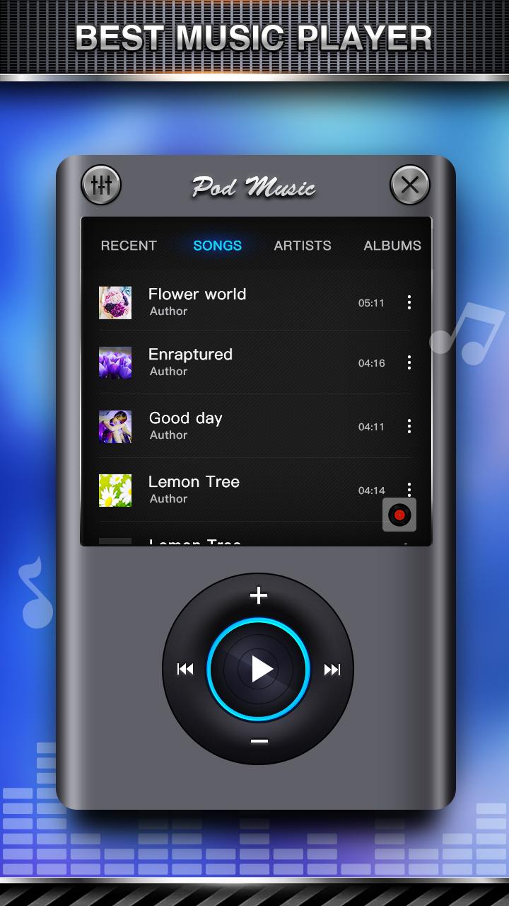 اسکرین شات 1 برنامه Bass Equalizer & Pod Music